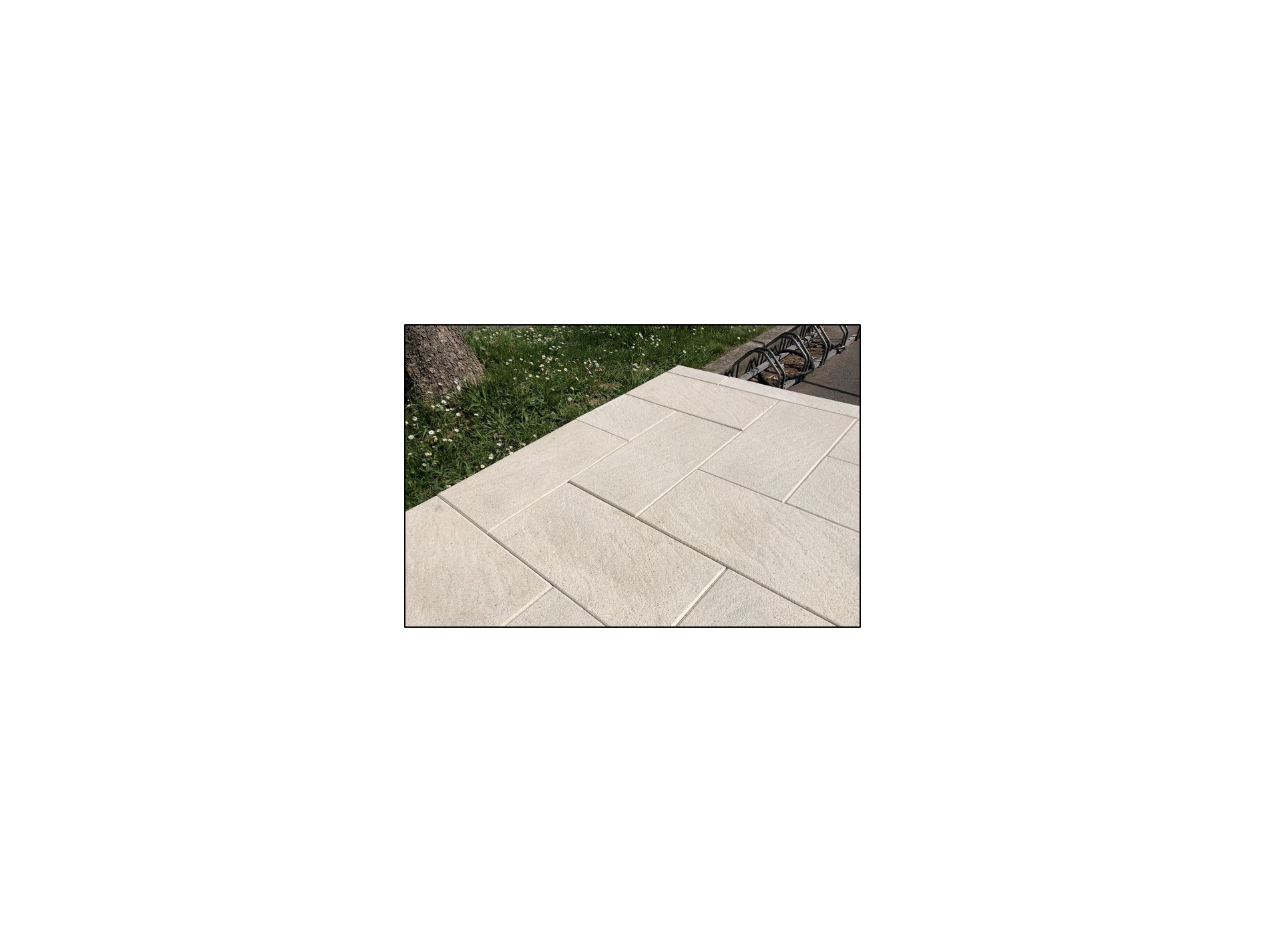 Dalle béton pressé Torino 60x30x4cm ton pierre