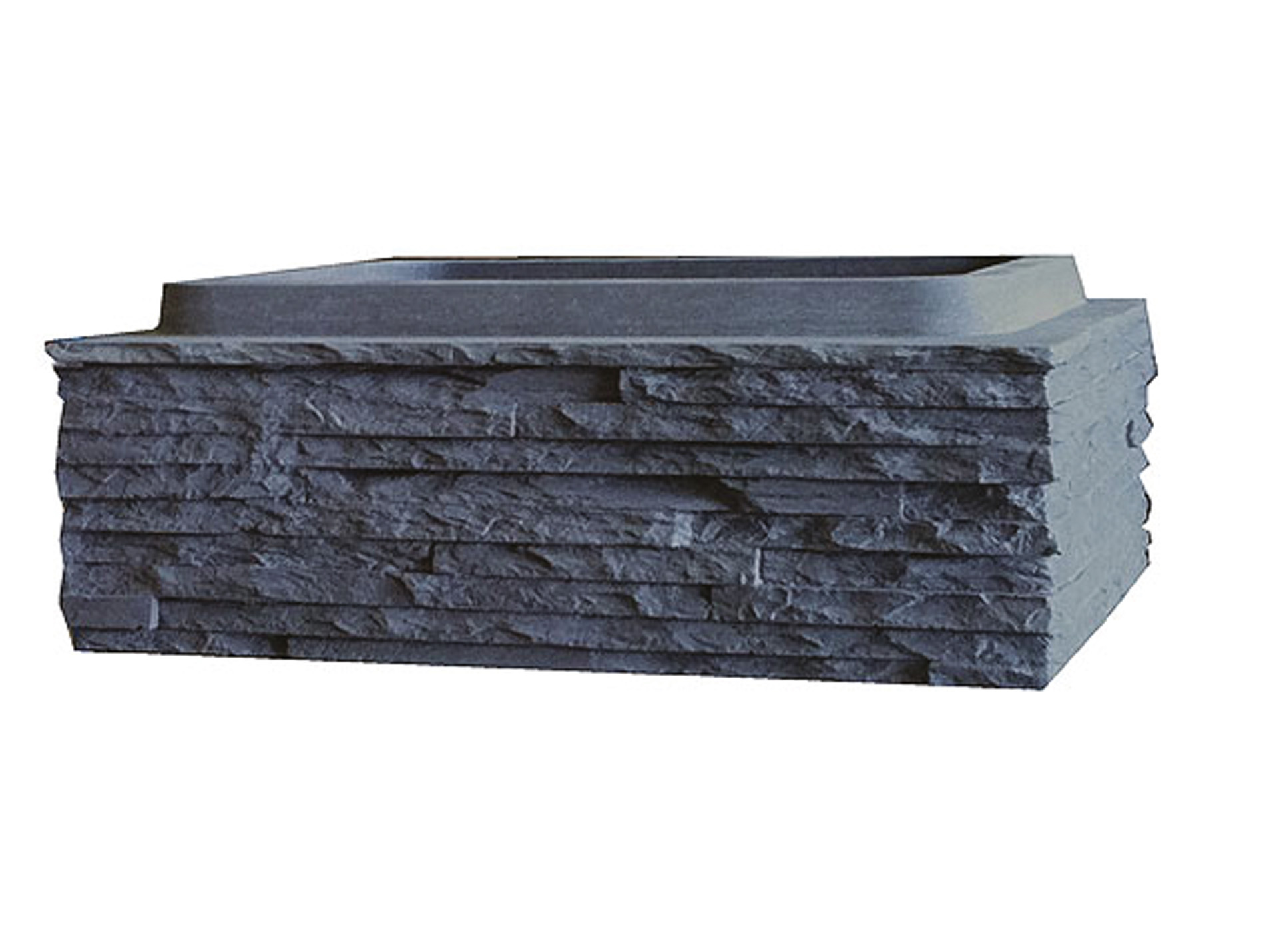 Element pilier graphite 39x29x12cm