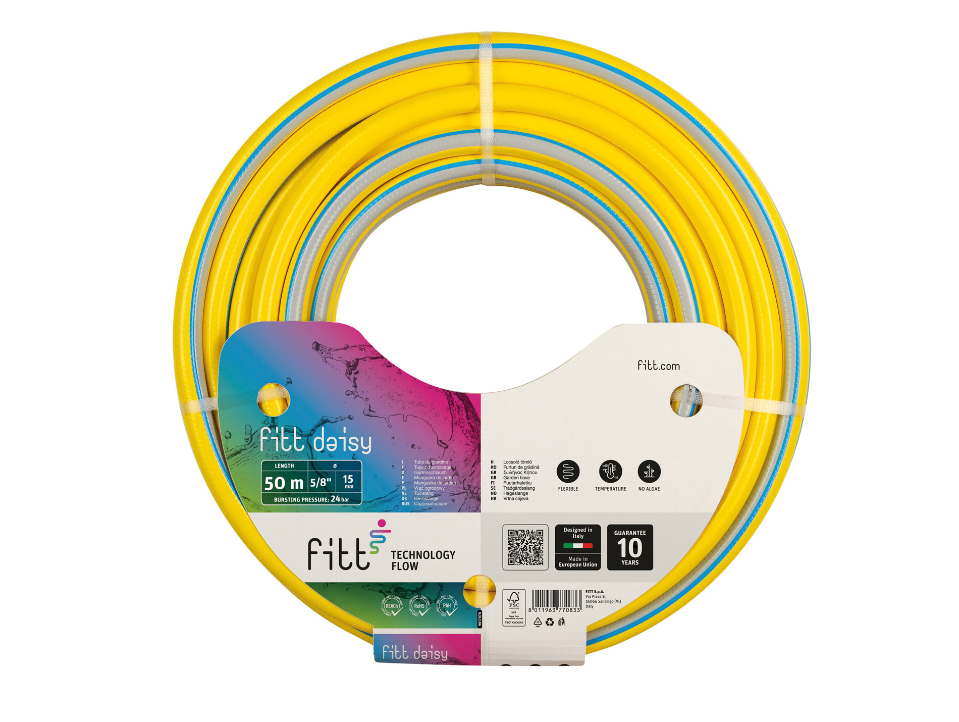 Tuyau FITT Daisy jaune ø15mm L.50m
