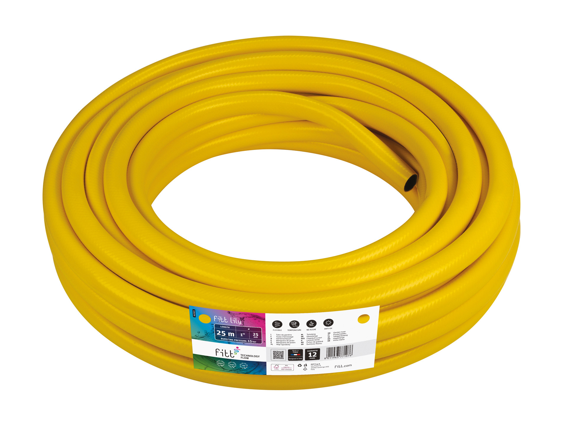 Tuyau FITT Lily jaune ø25mm L.25m