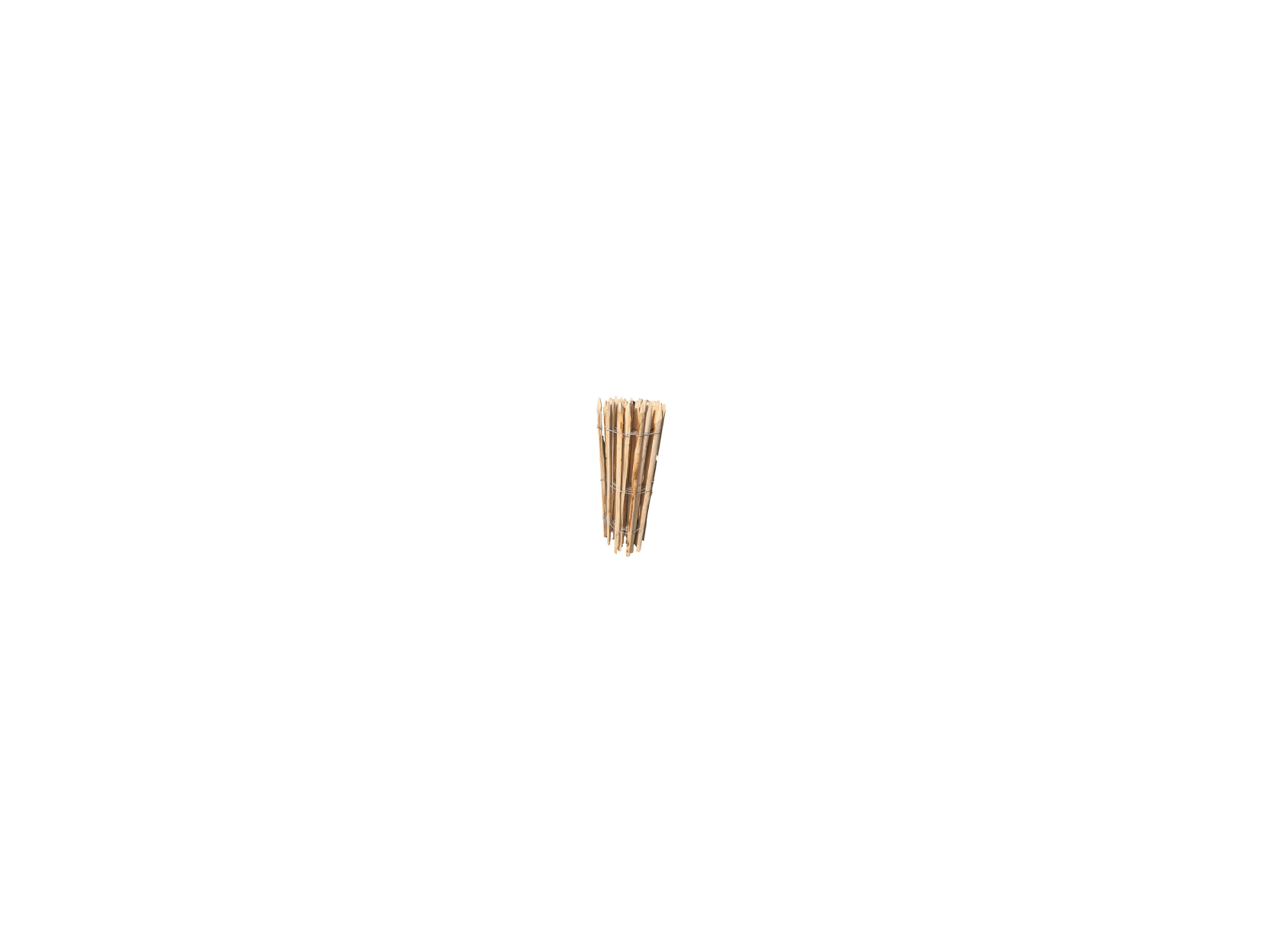 Ganivelle en châtaignier H.80cm L.10m écart 8/9cm