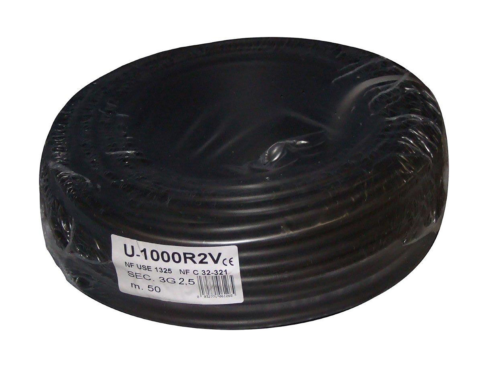 Câble électrique ELECTRALINE 1000RO2V 3G2,5mm² 50m noir