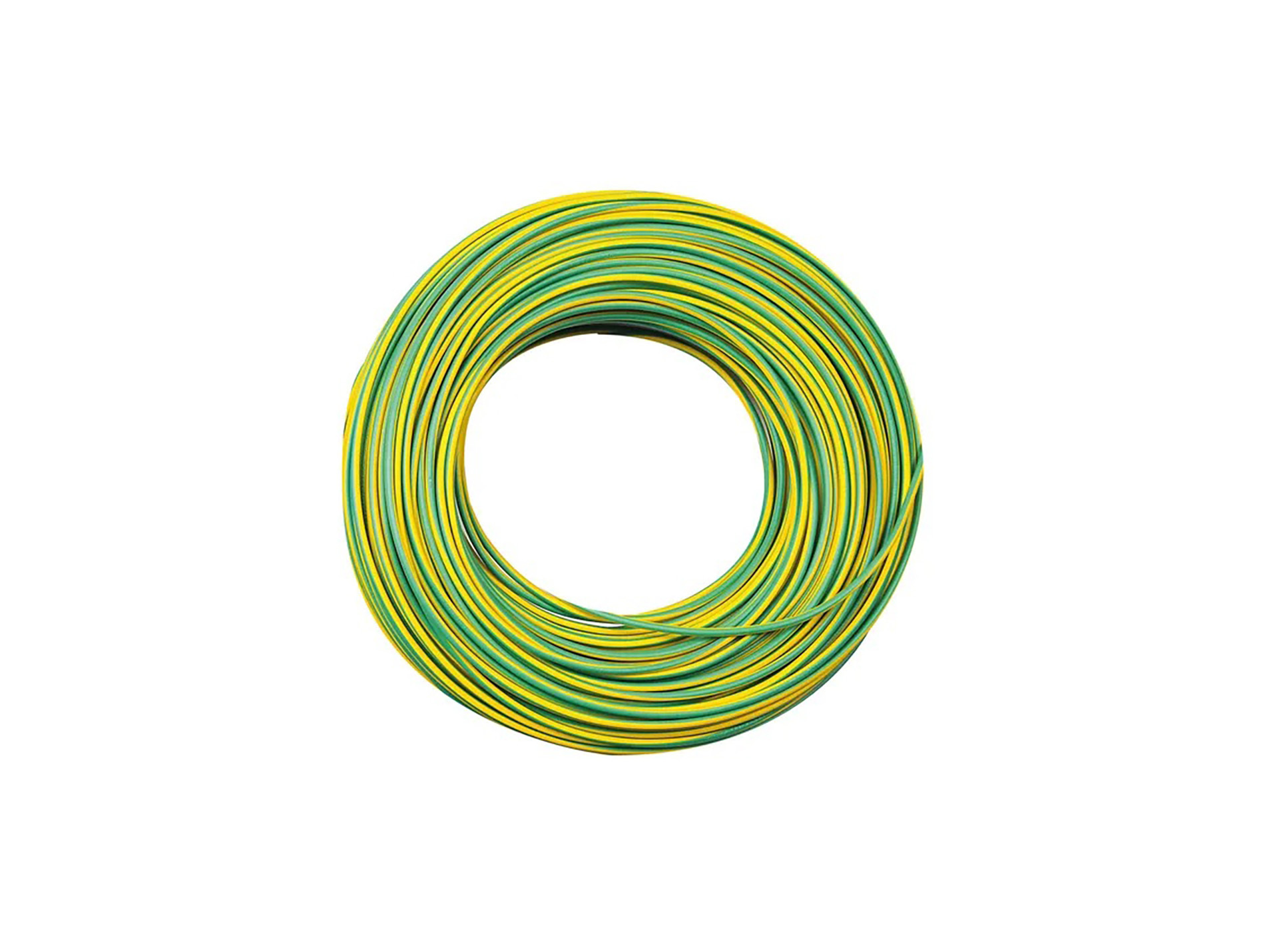 Câble électrique ELECTRALINE HO7VU 1x2,5mm² 100m Vert/Jaune