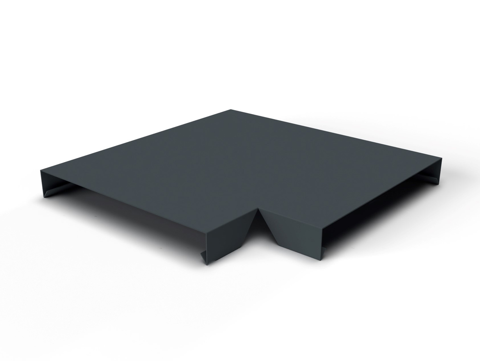 Angle de couvertine 350x270x1mm gris anthracite