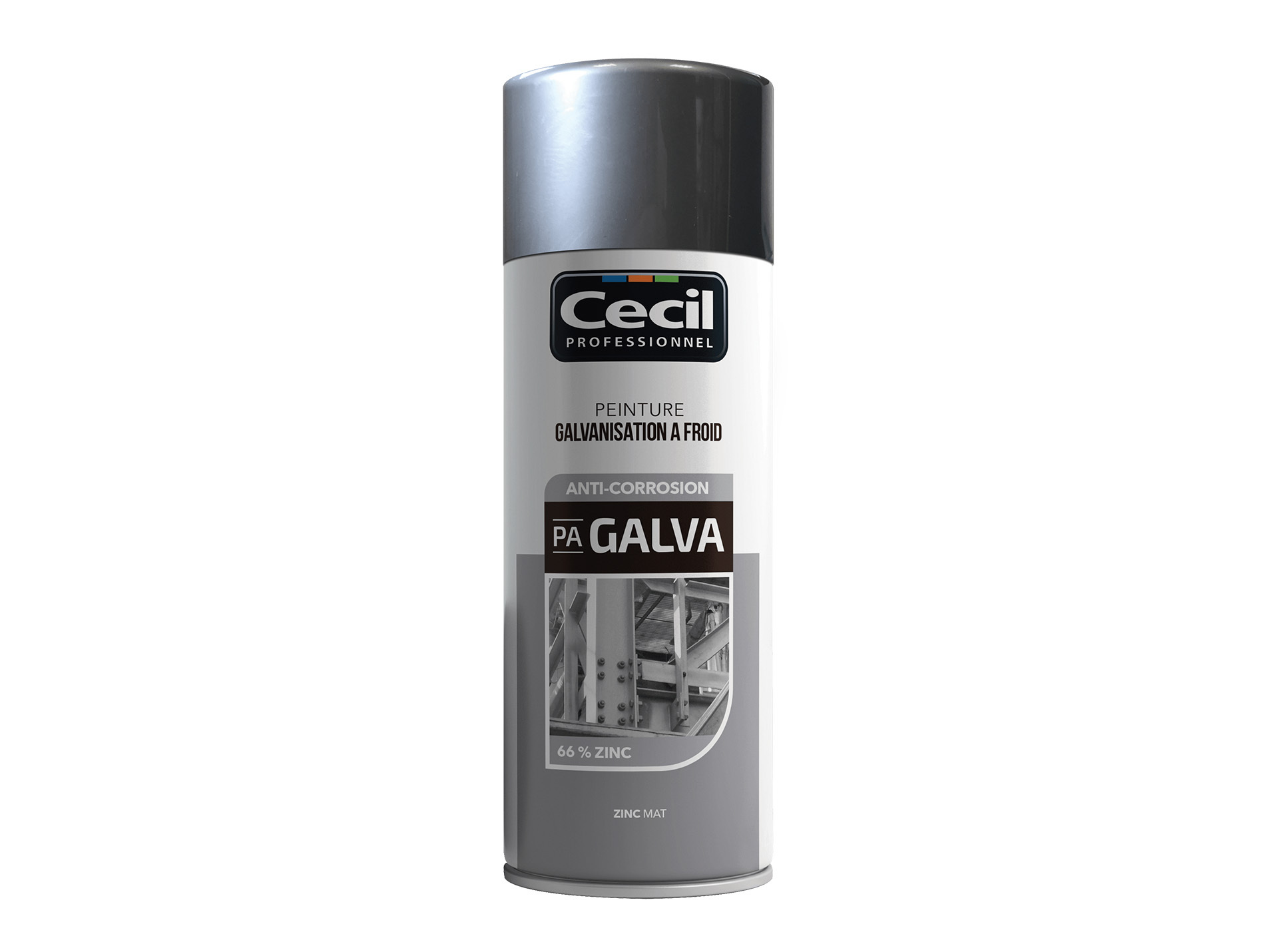 Peinture aérosol CECILPRO zinc