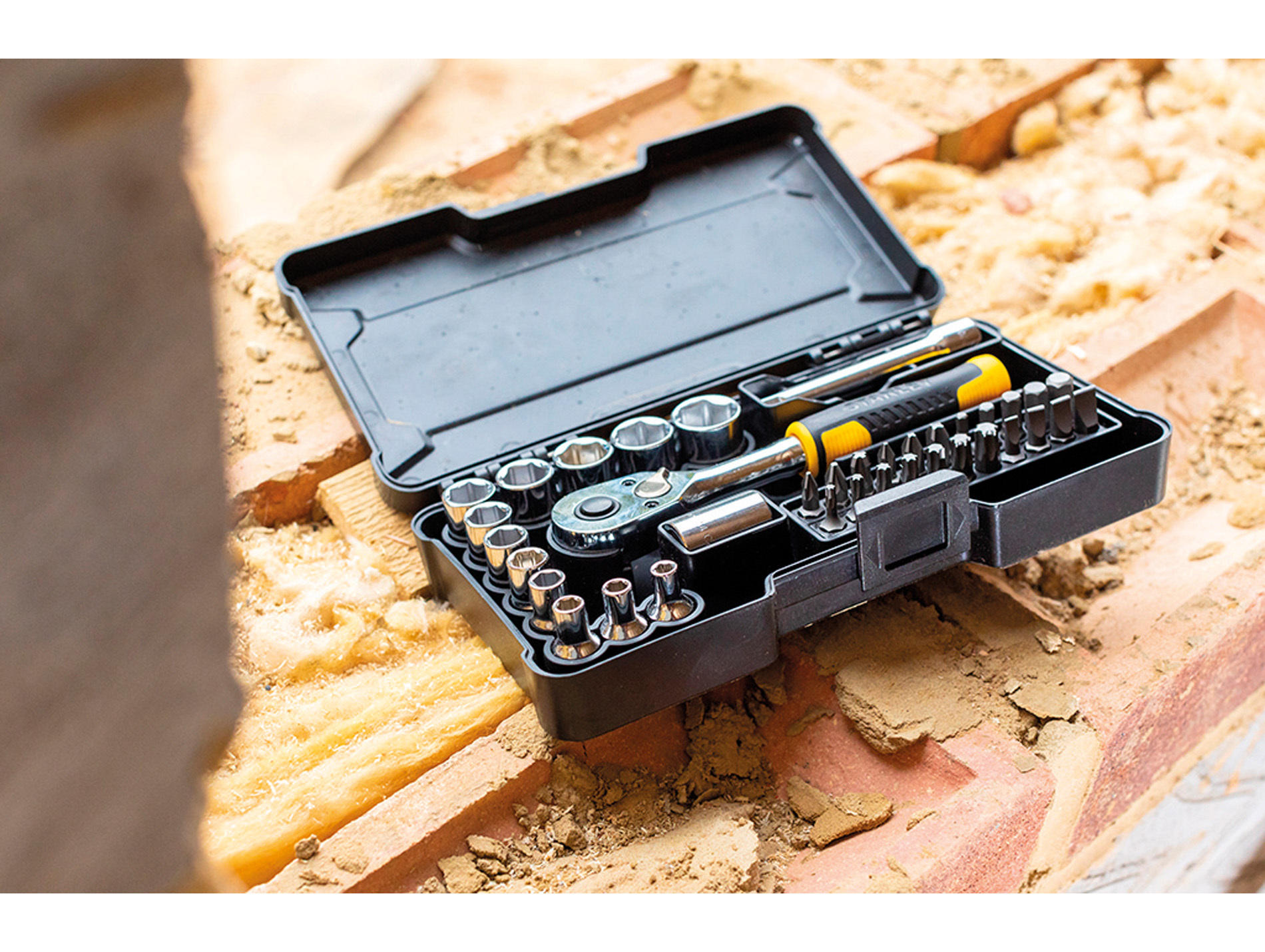 Coffret à douilles compact 1/4" 37 pièces STANLEY