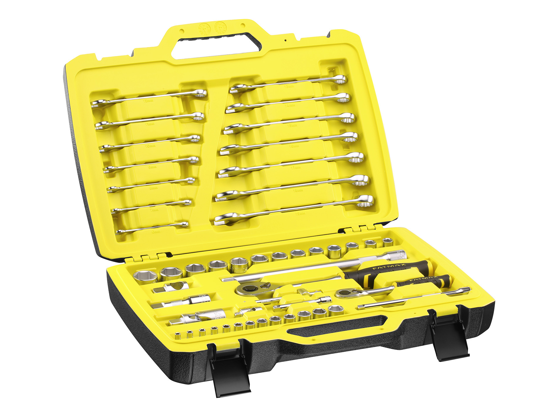 Coffret douilles 1/4"1/2" + clés mixtes 50 pcs STANLEY