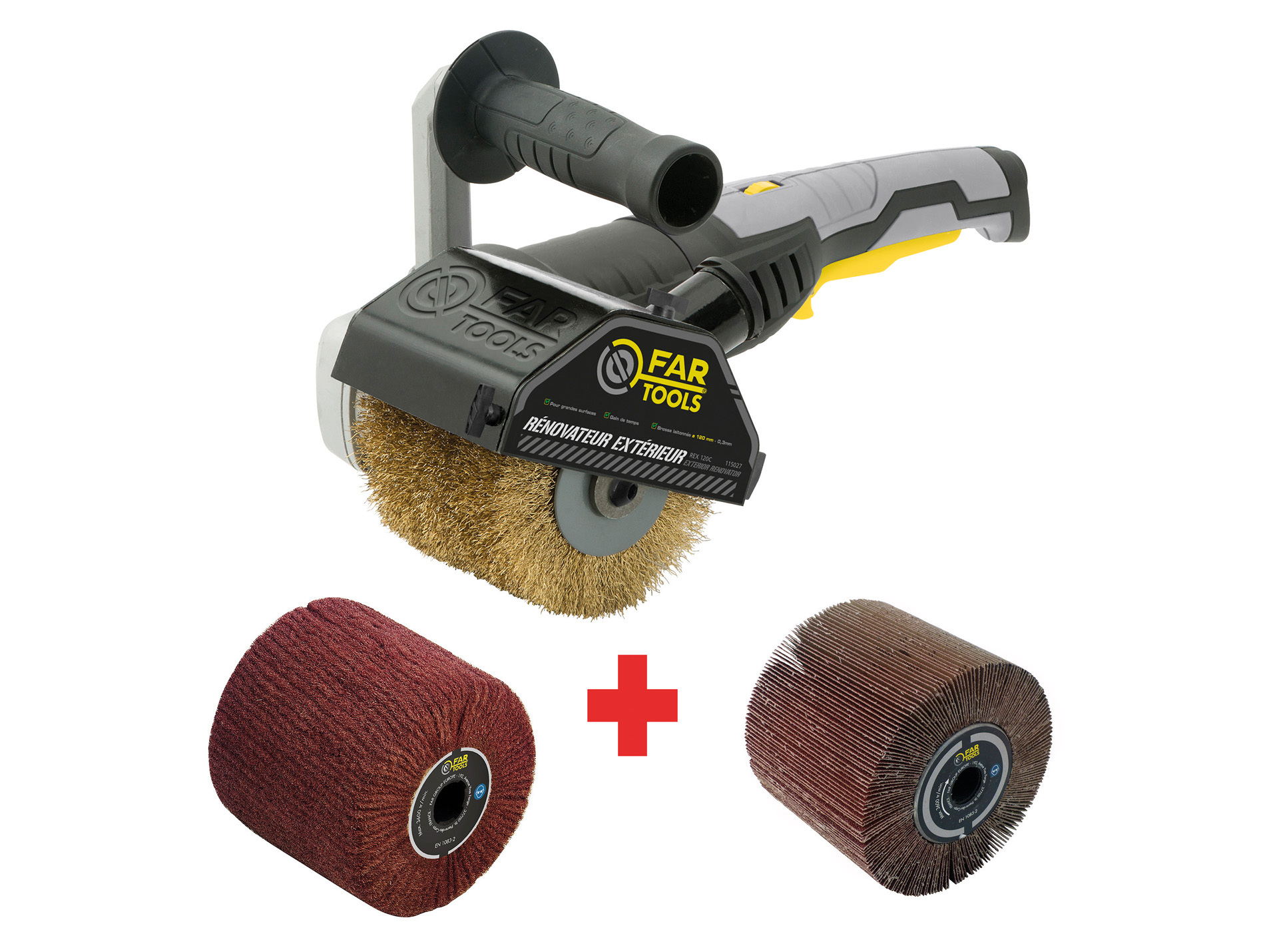 Pack Rénovateur FARTOOLS REX120C + 2 brosses