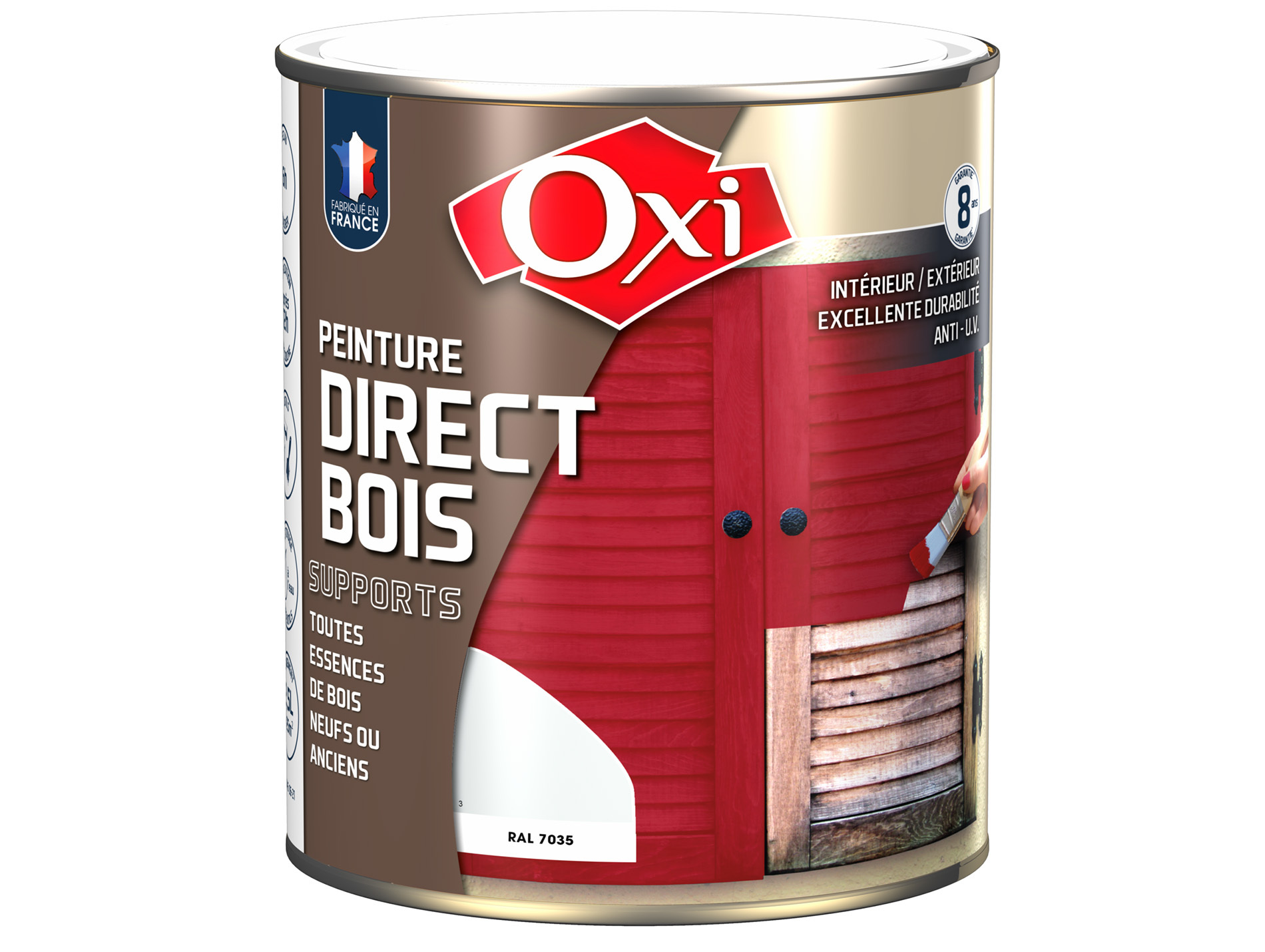 Peinture bois extérieur OXYTOL Gris clair 2,5L