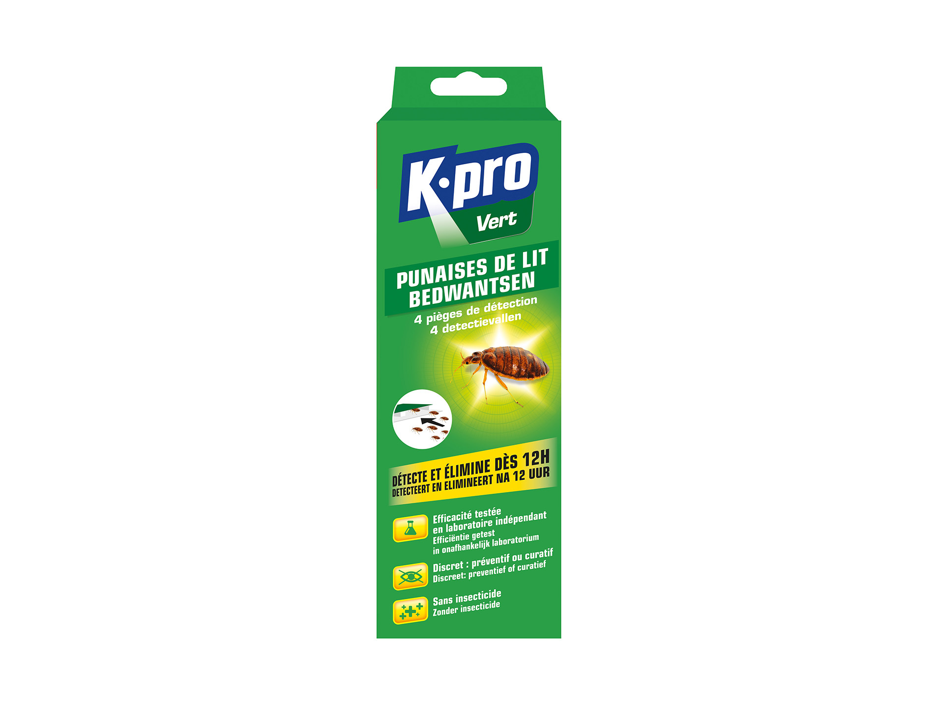 Pièges anti-punaises de lit x4 KAPO VERT