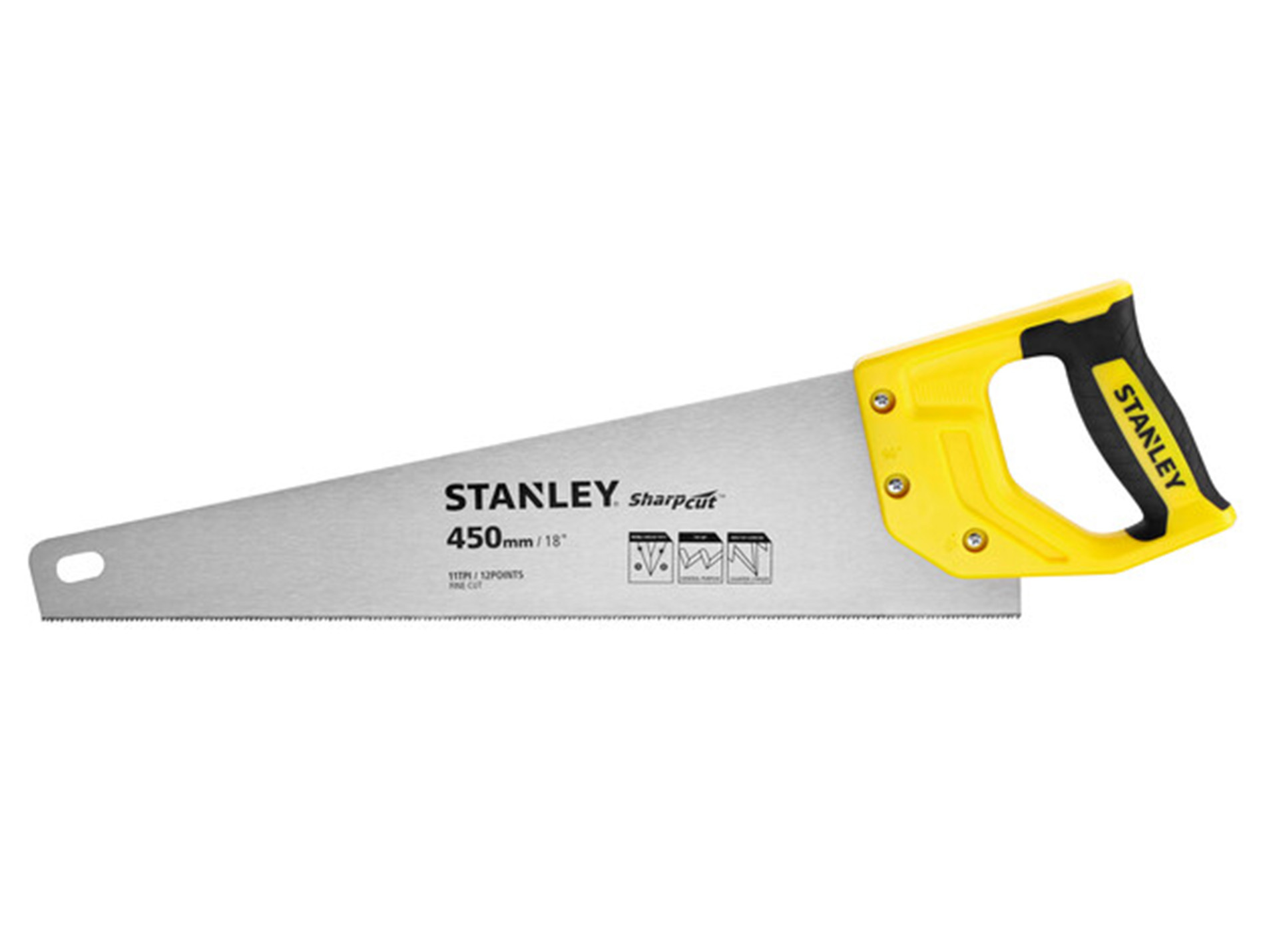 Scie égoïne STANLEY Sharpcut 450mm coupe fine
