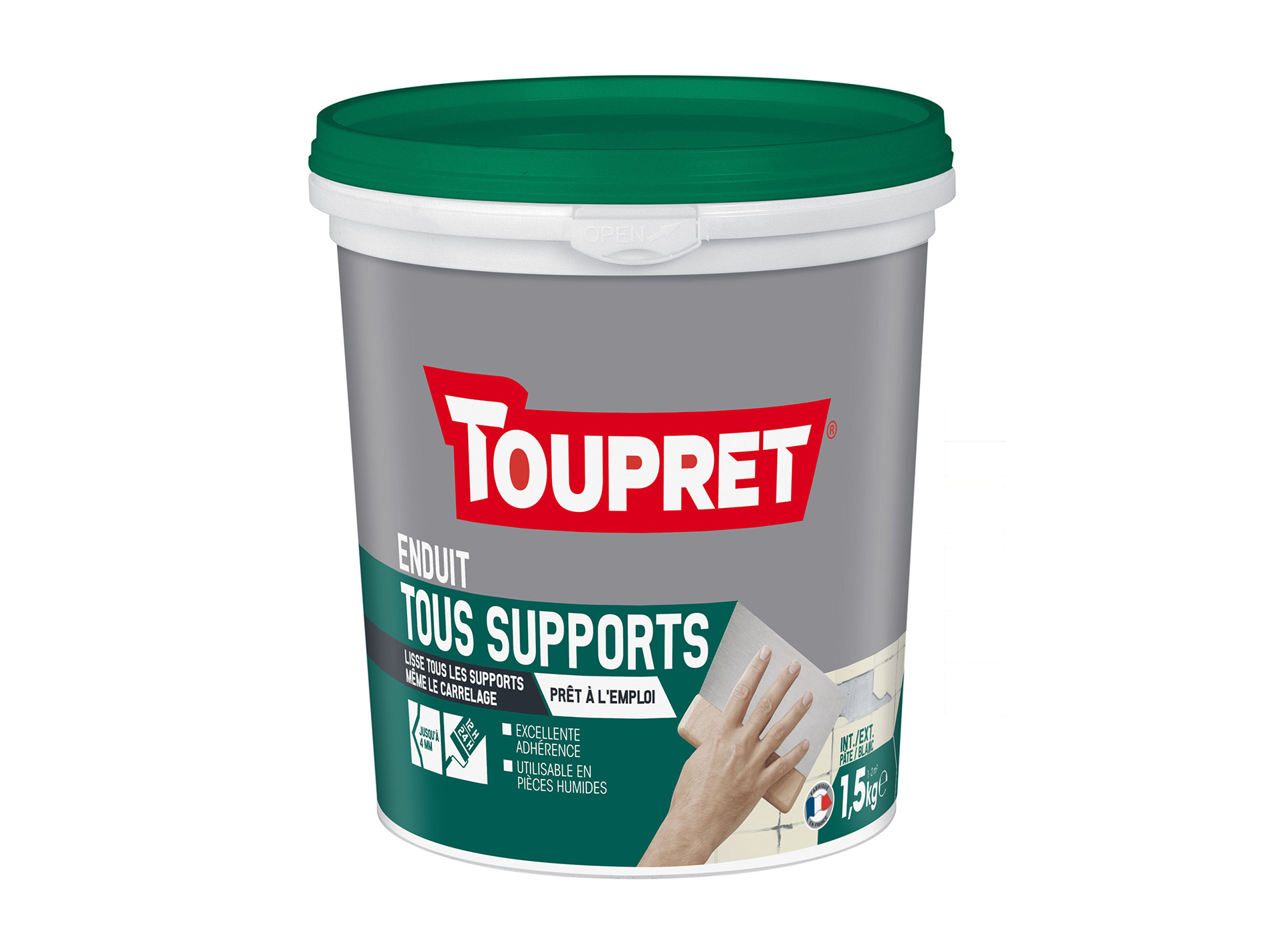 Enduit tous supports prêt à l'emploi en pâte 1,5kg