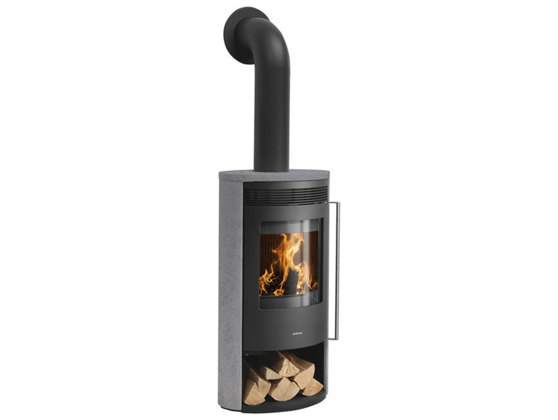 Poêle à bois elliptique JUSTUS Arktis 5-2.0 5kW