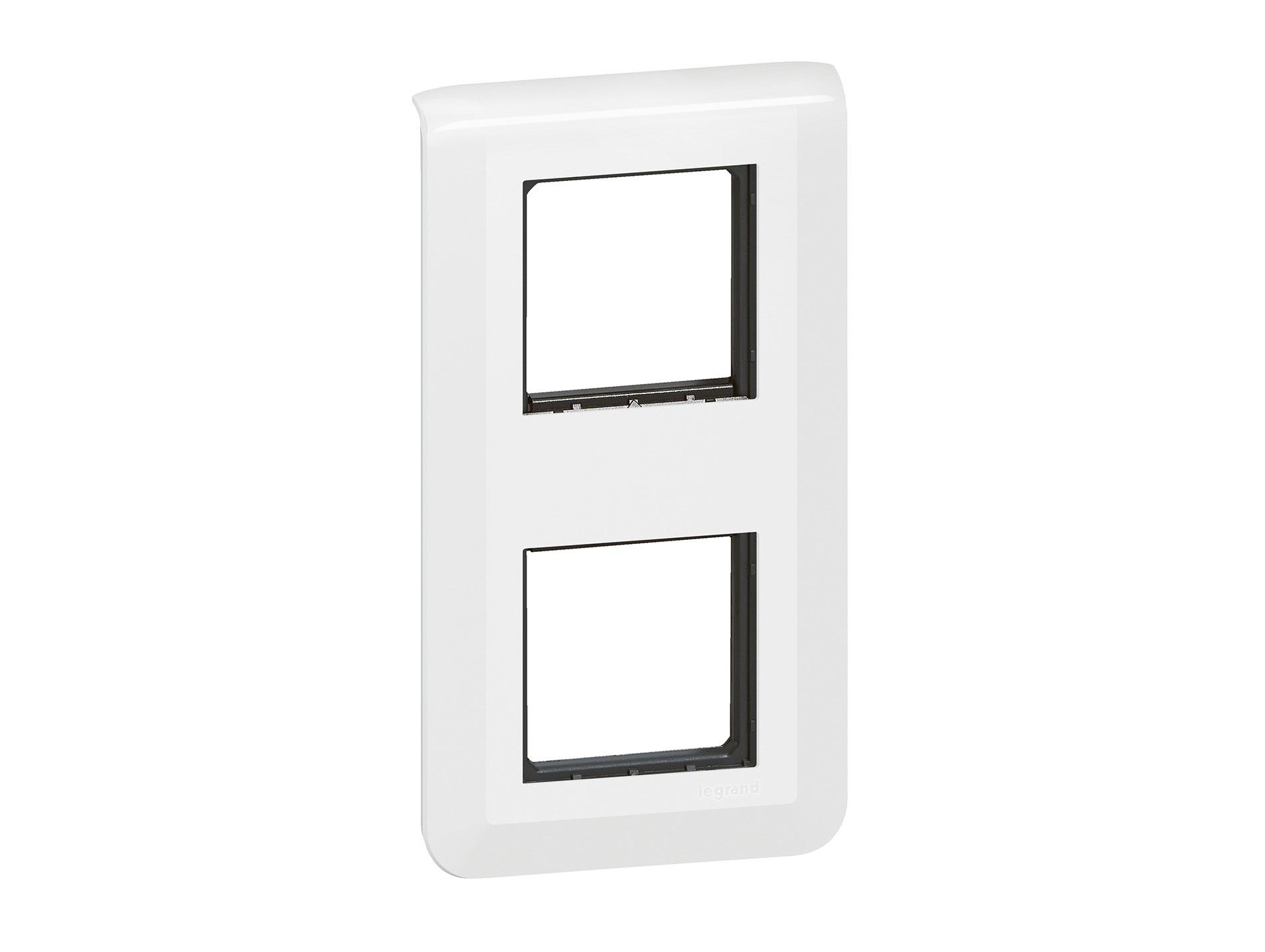 Plaque 2x2 modules vertical LEGRAND Mosaic blanc