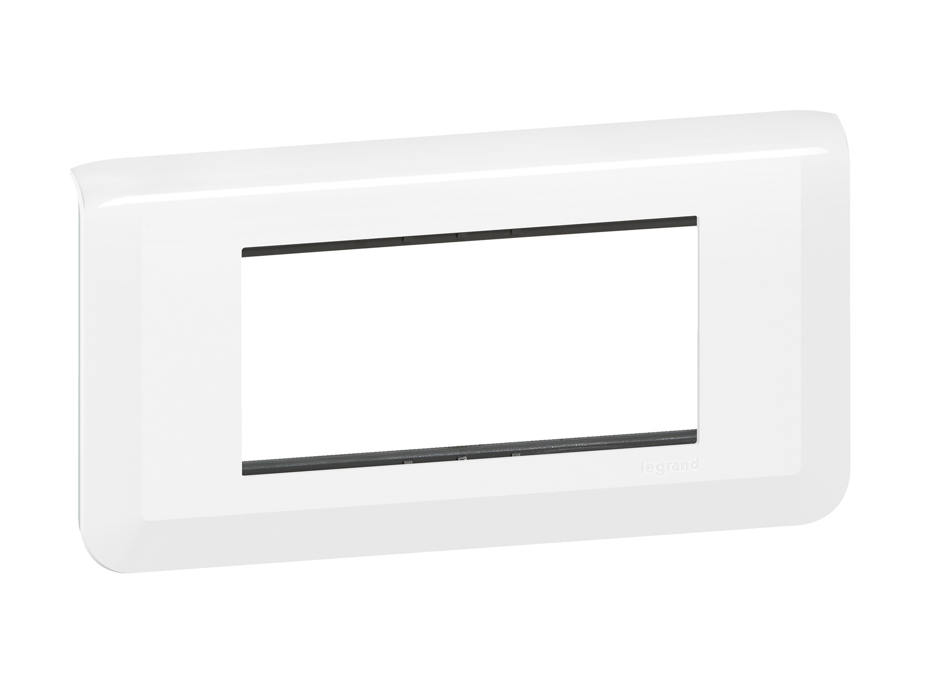 Plaque 4 modules horizontal LEGRAND Mosaic blanc
