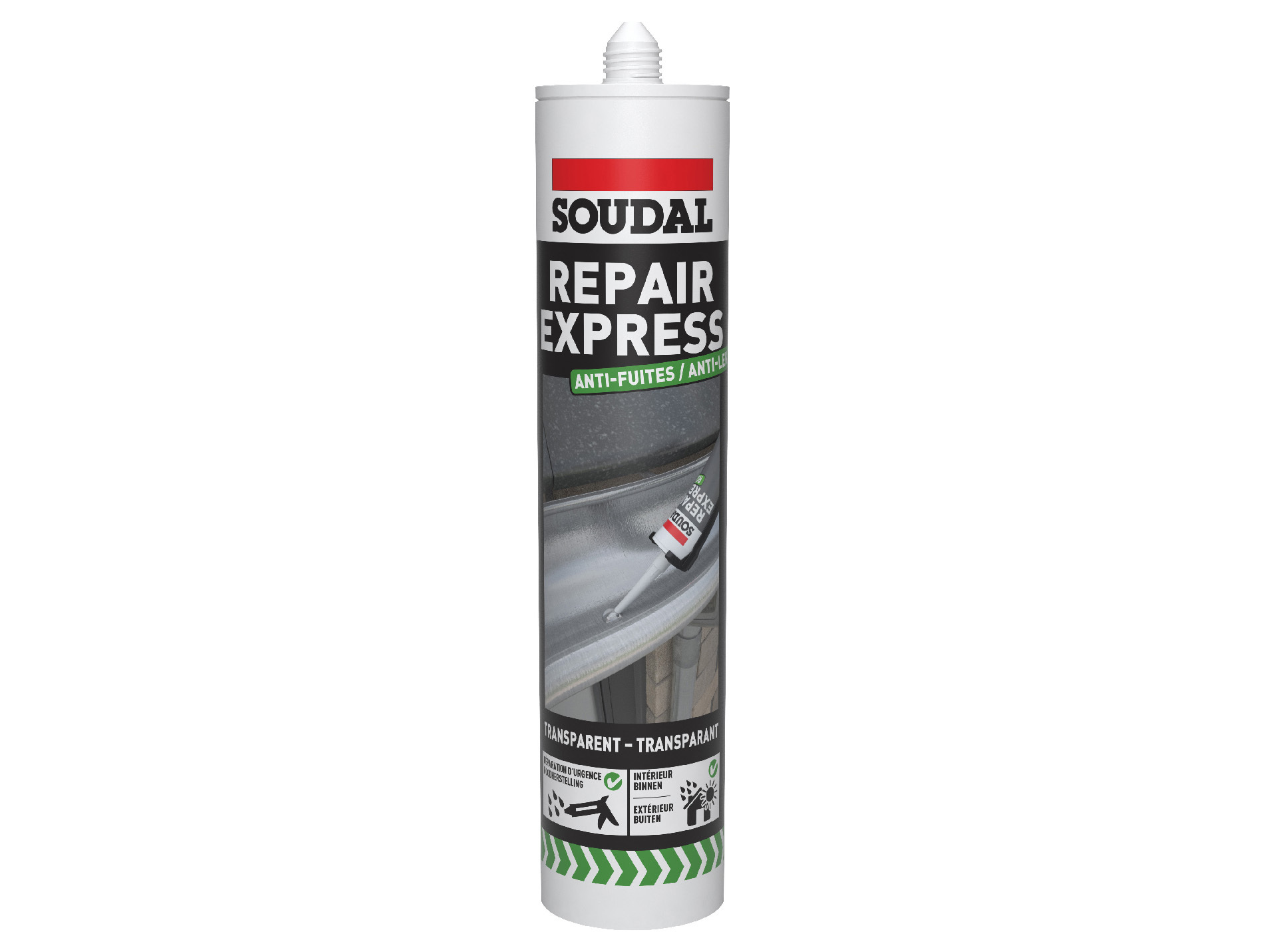 Mastic transparent Repair express toiture SOUDAL 290ml
