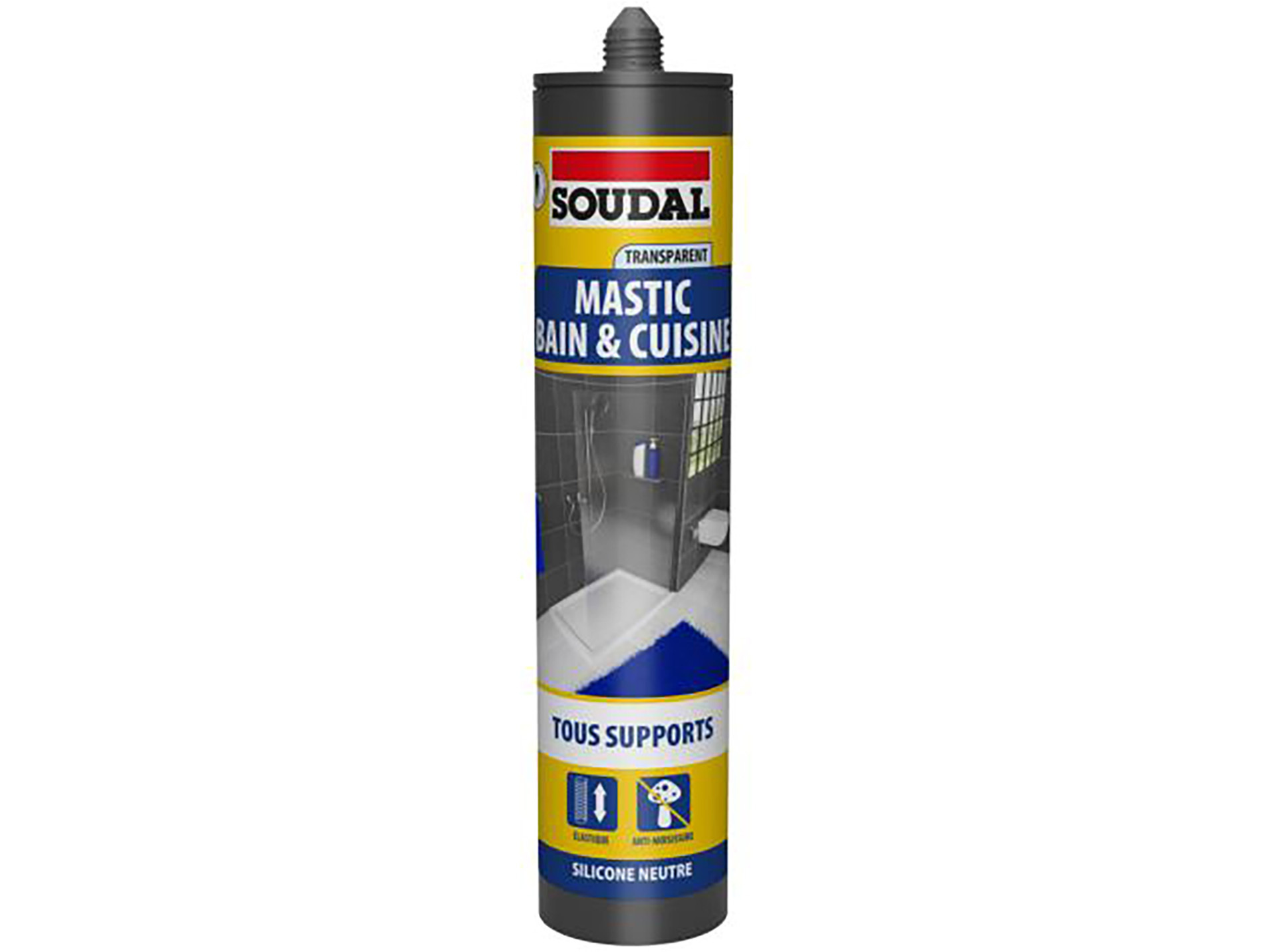 Mastic neutre SOUDAL bain & cuisine blanc 290ml