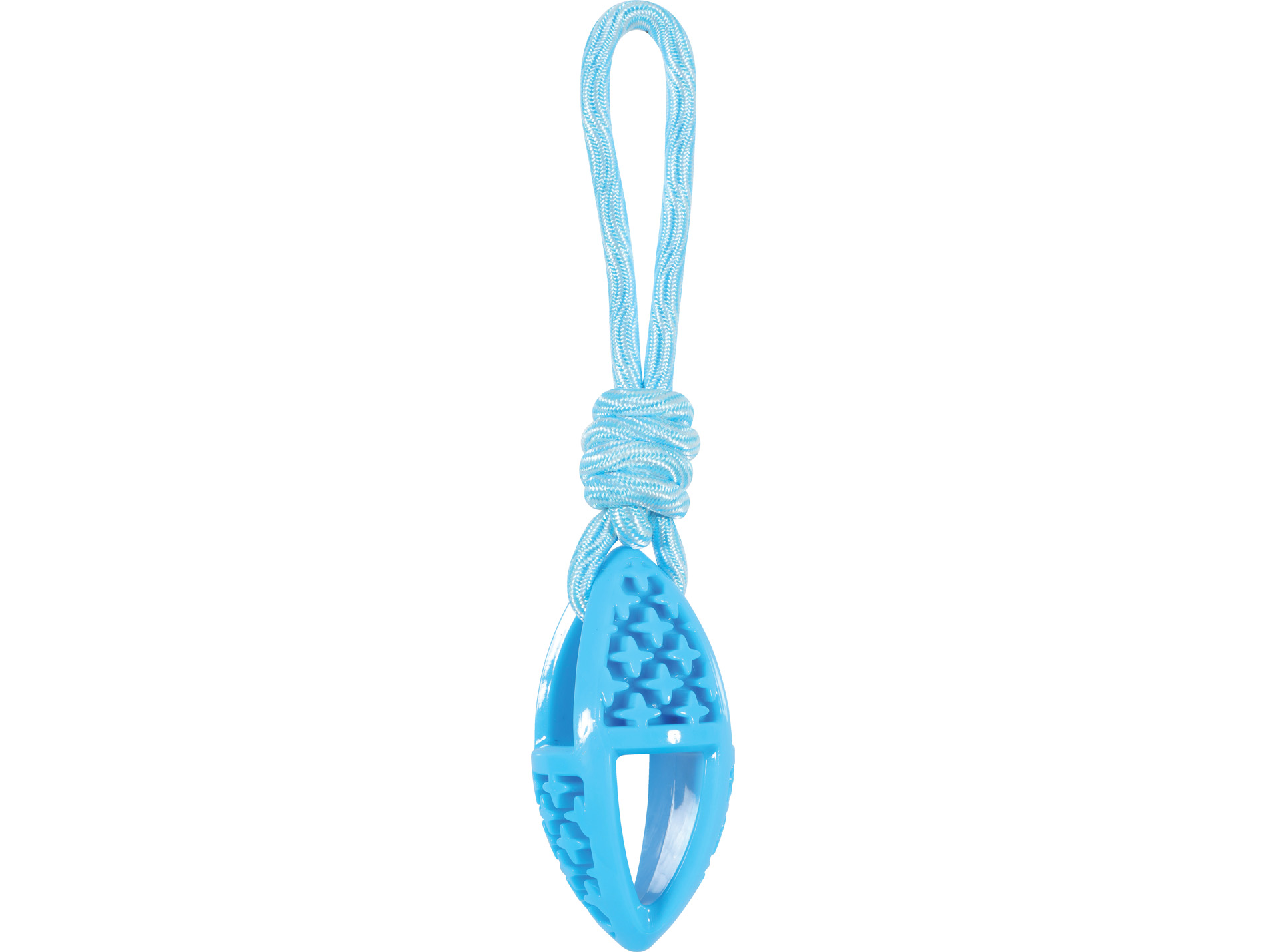 Jouet TPR corde oval Samba bleu 28cm