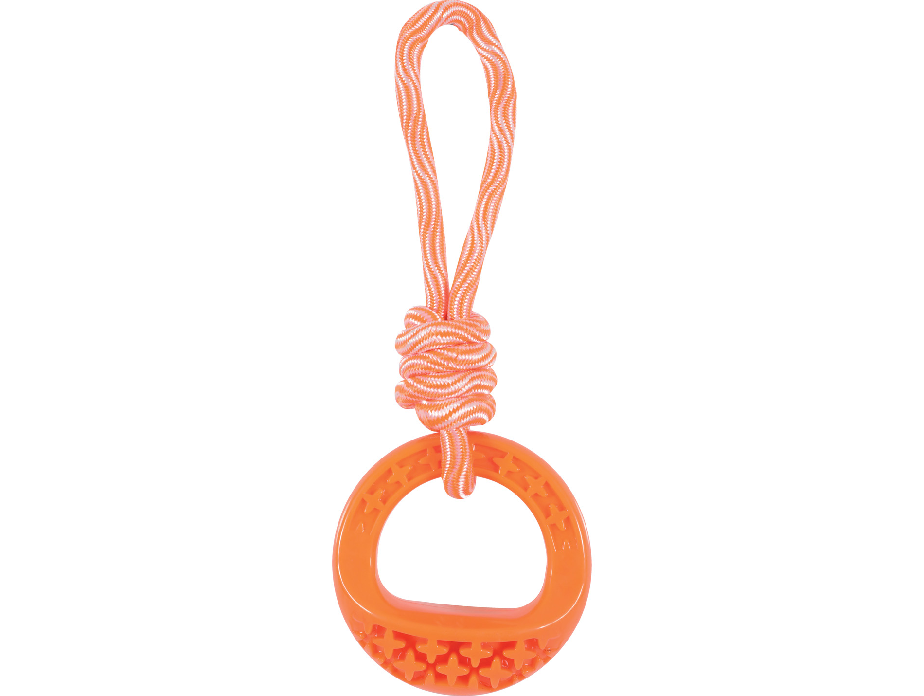 jouet TPR corde rond Samba orange 26cm