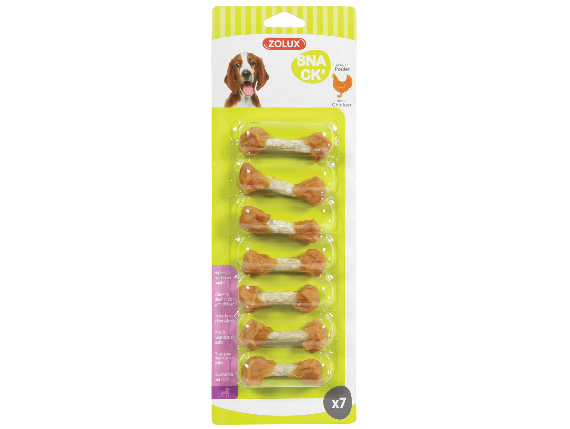 Haltères à mâcher ZOLUX poulet x7