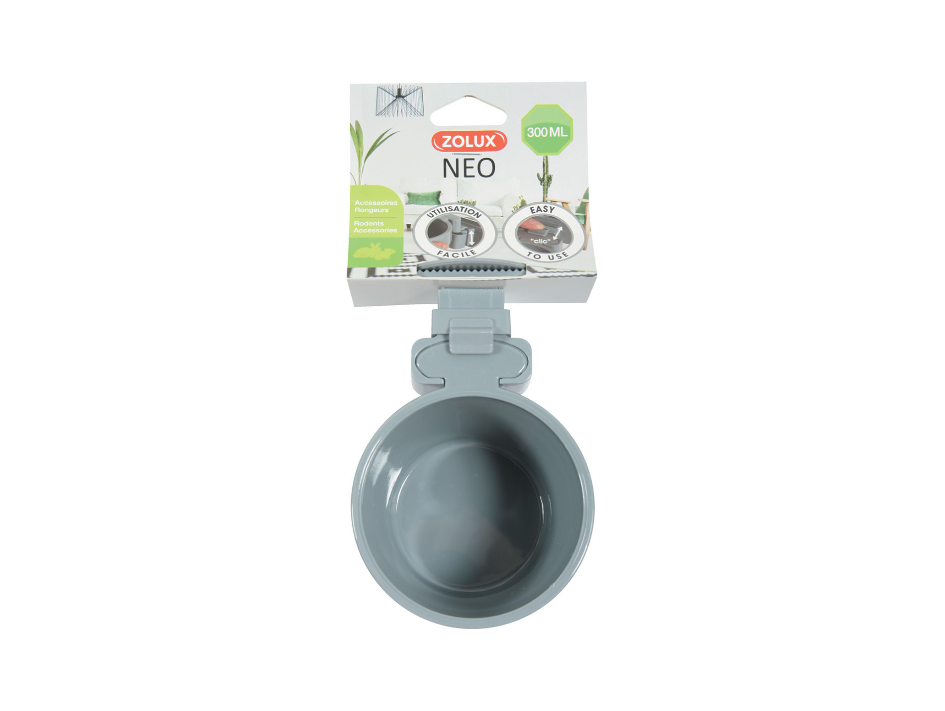 Mangeoire plastique ZOLUX pour rongeurs 300ml