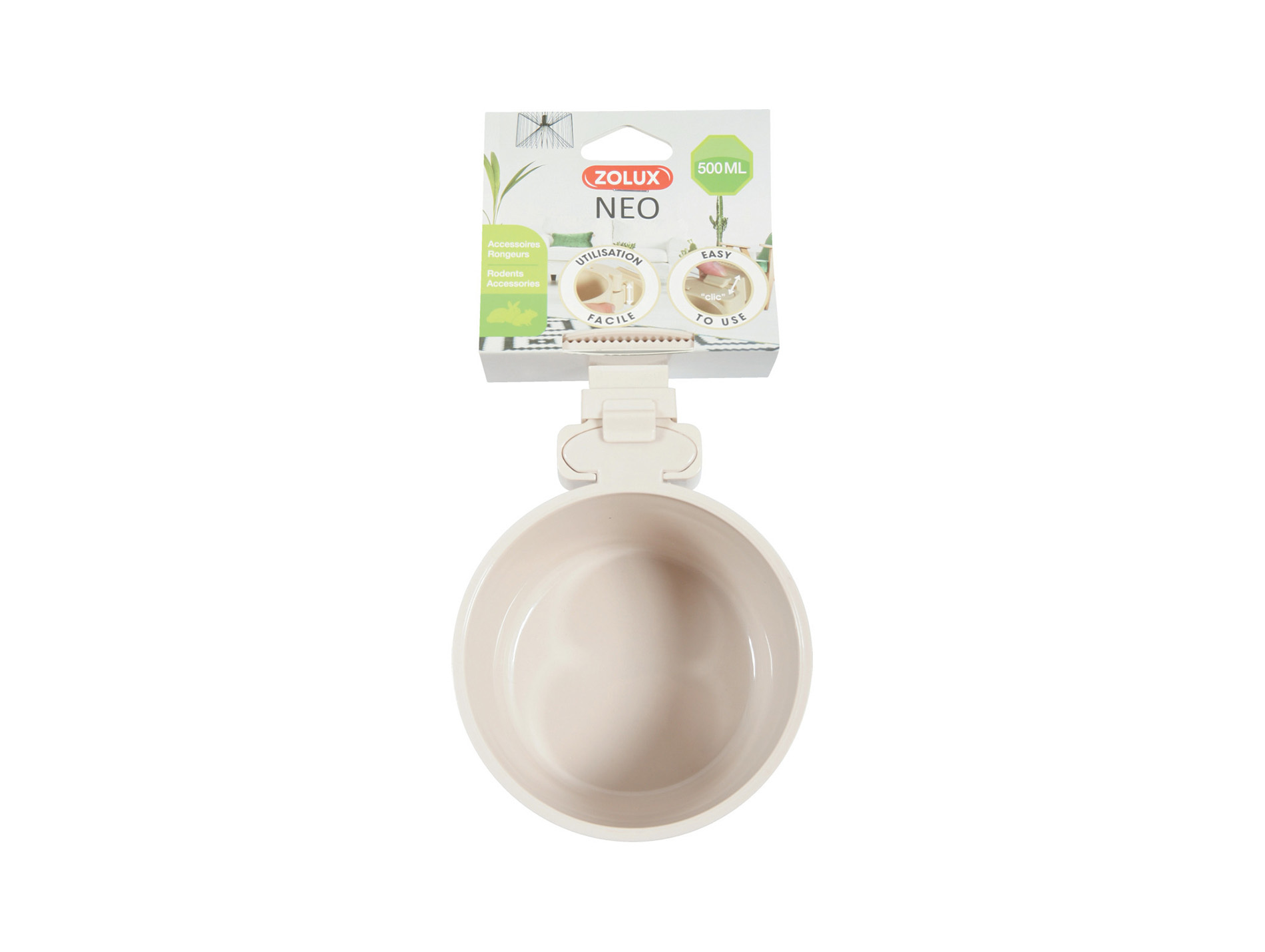Mangeoire plastique ZOLUX pour rongeurs 500ml