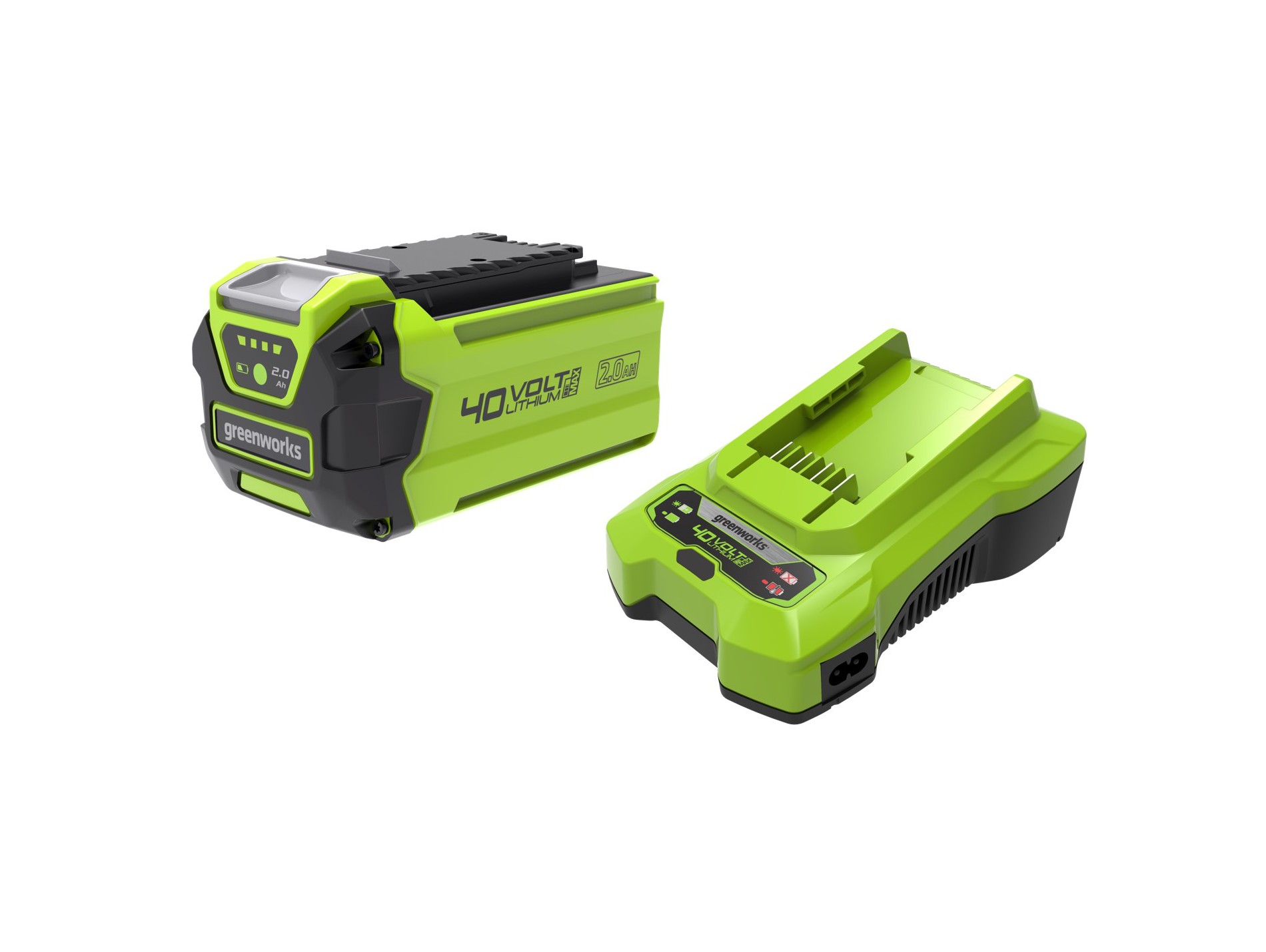 Batterie Li-Ion + chargeur GREENWORKS 40V 2Ah