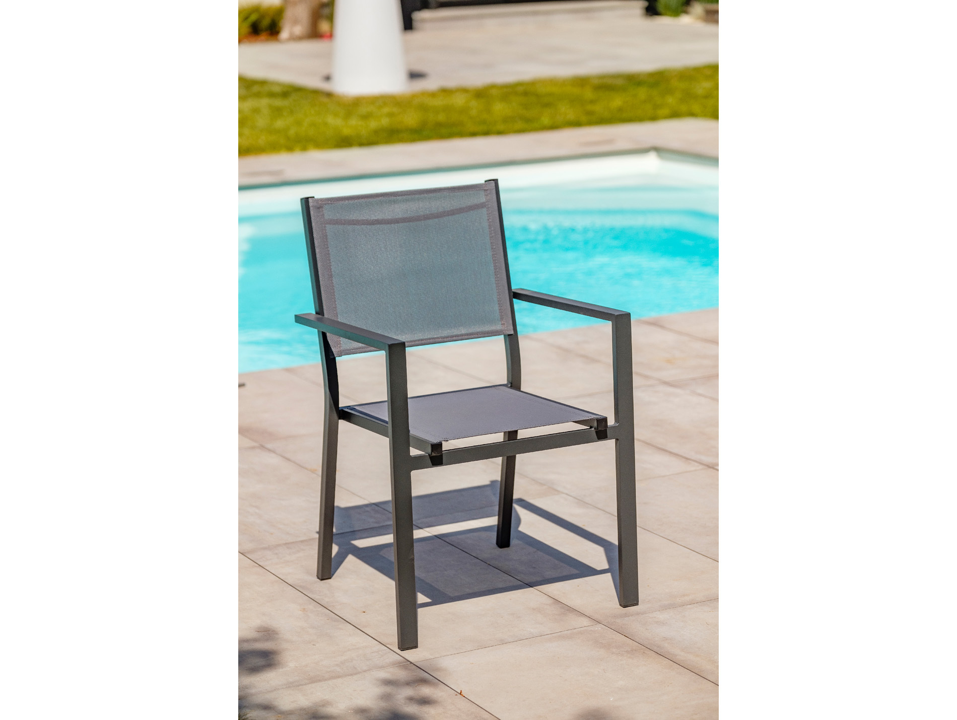 Fauteuil aluminium DCB GARDEN Tolede noir