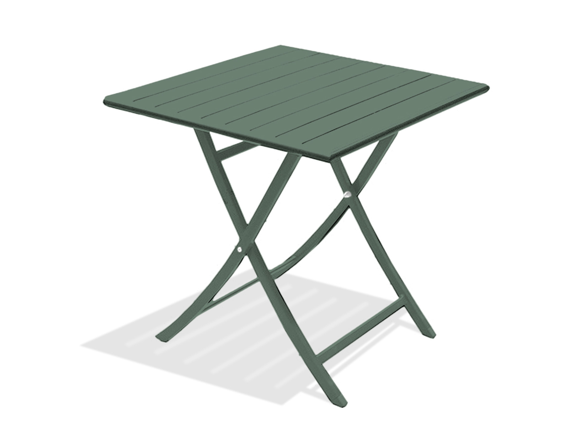Table de jardin pliante alu DCB Marius 2 places kaki