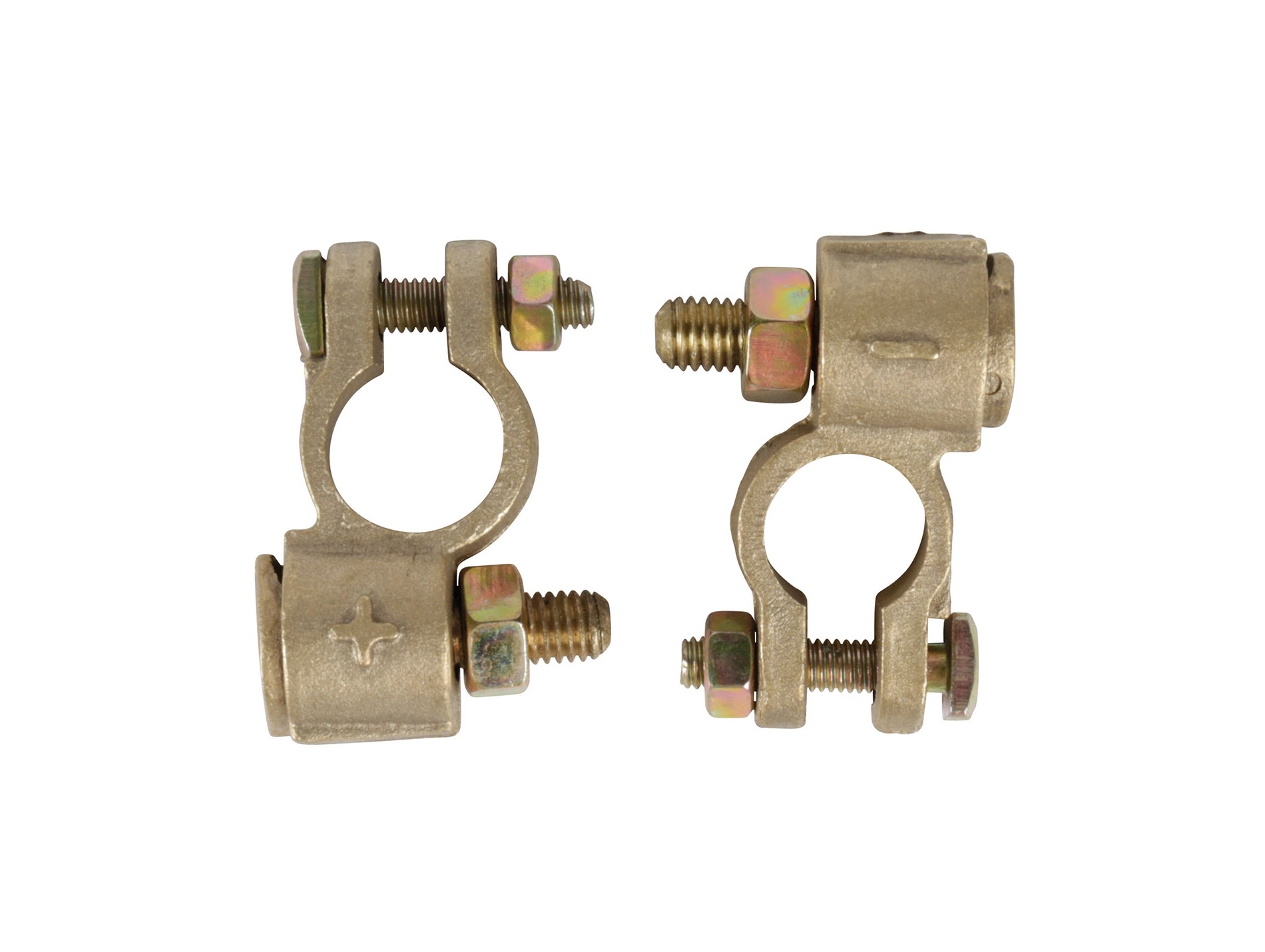 Collier de batterie double serrage laiton diesel 2 Pièces