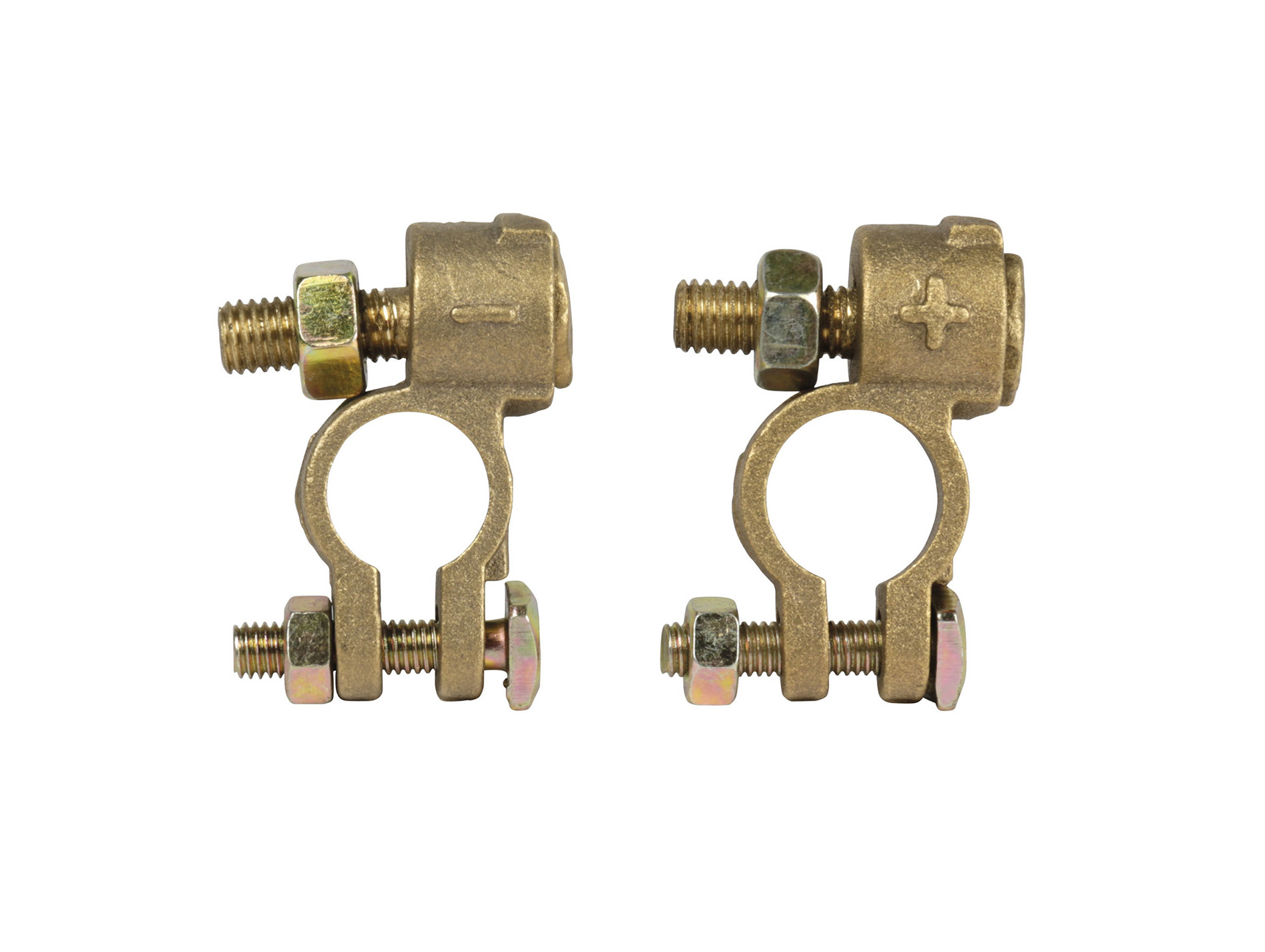 Collier de batterie double serrage laiton essence 2 Pièces