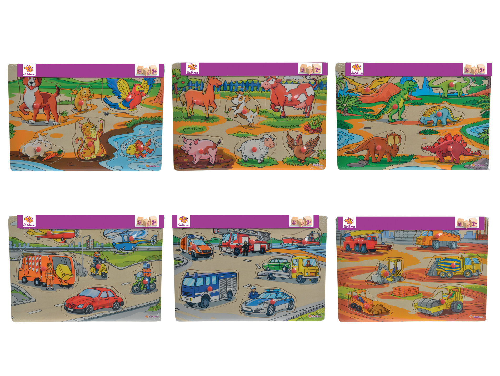 Puzzle EH Pin EICHHORN en bois 6 pièces 30x20cm
