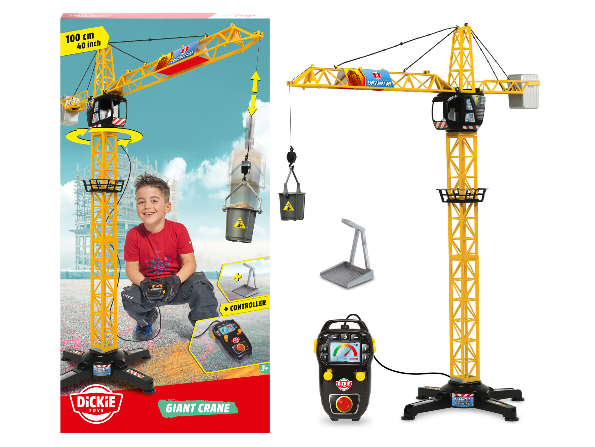 Grue géante filoguidée DICKIE pour enfant 100cm