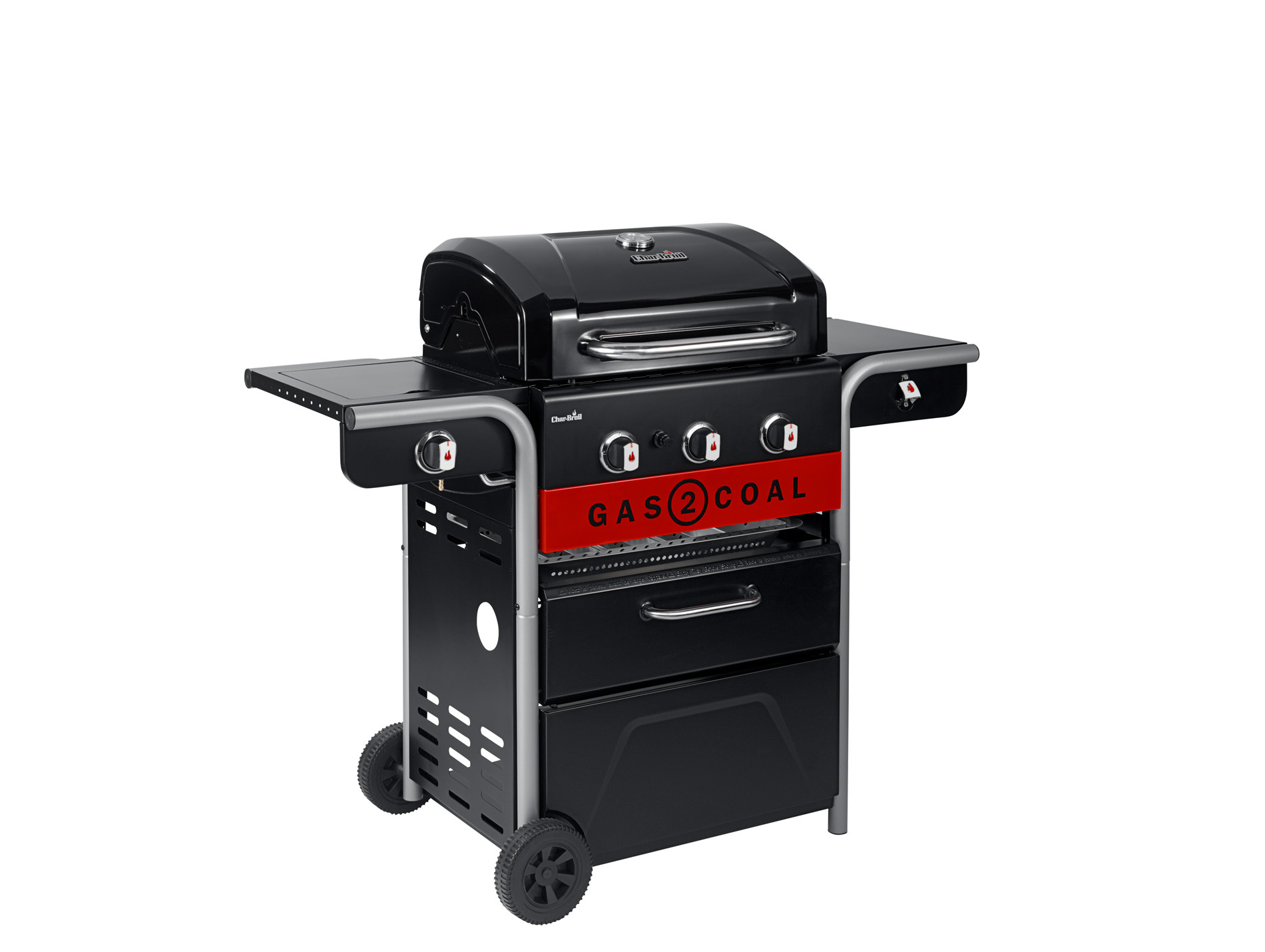 Barbecue hybride CHAR-BROIL Gas2Coal 2.0 3 brûleurs