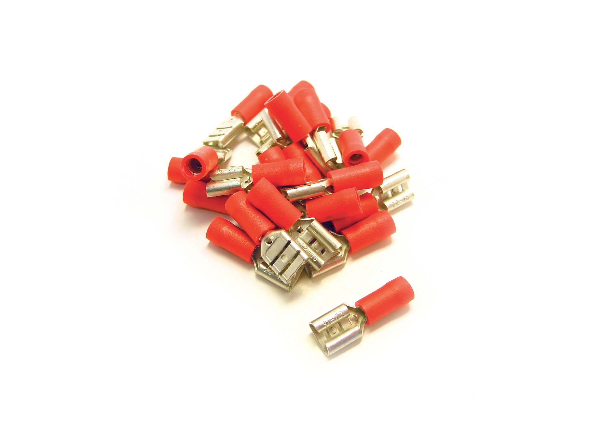 Cosse électrique plate femelle Ø0,25-1,65mm2 rouge x20