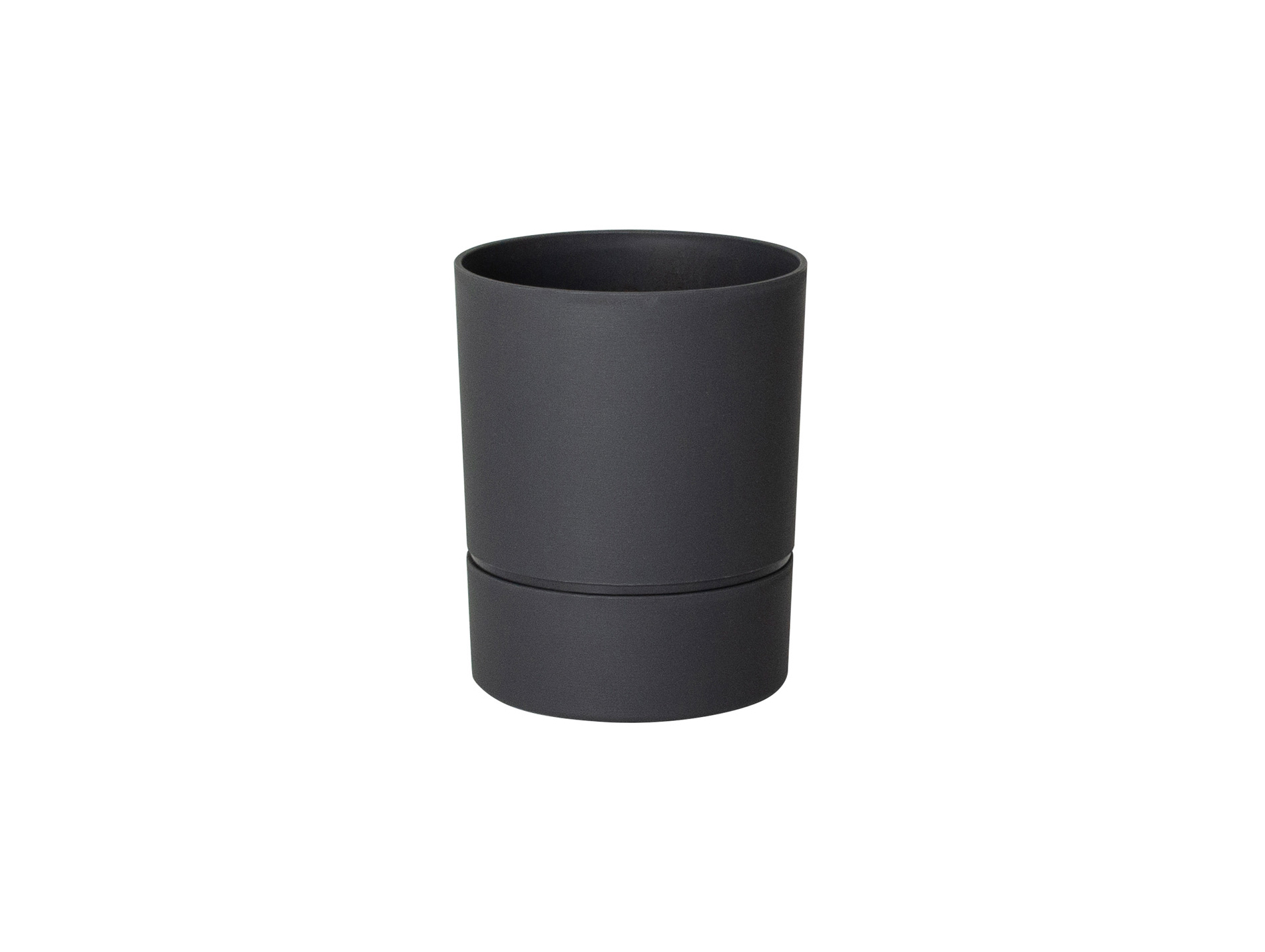 Pot rond Aquaduo ø12,5cm gris anthracite