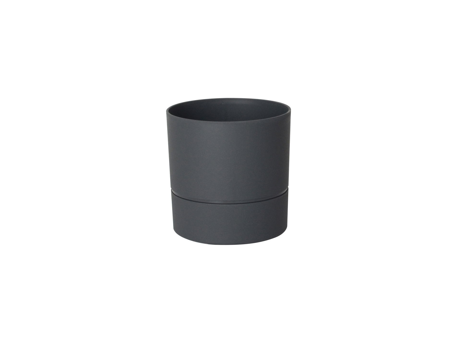 Pot rond Aquaduo ø14,3cm gris anthracite