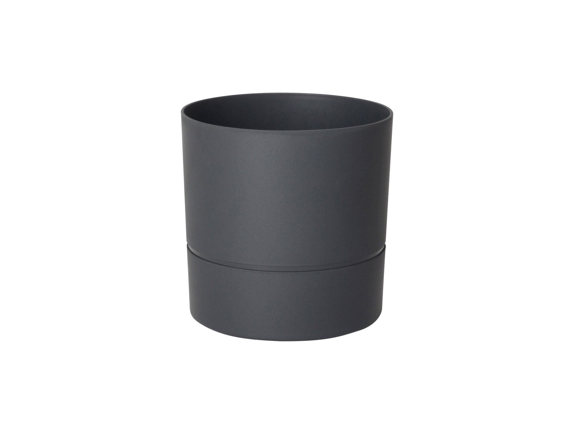 Pot rond Aquaduo ø19,3cm gris anthracite