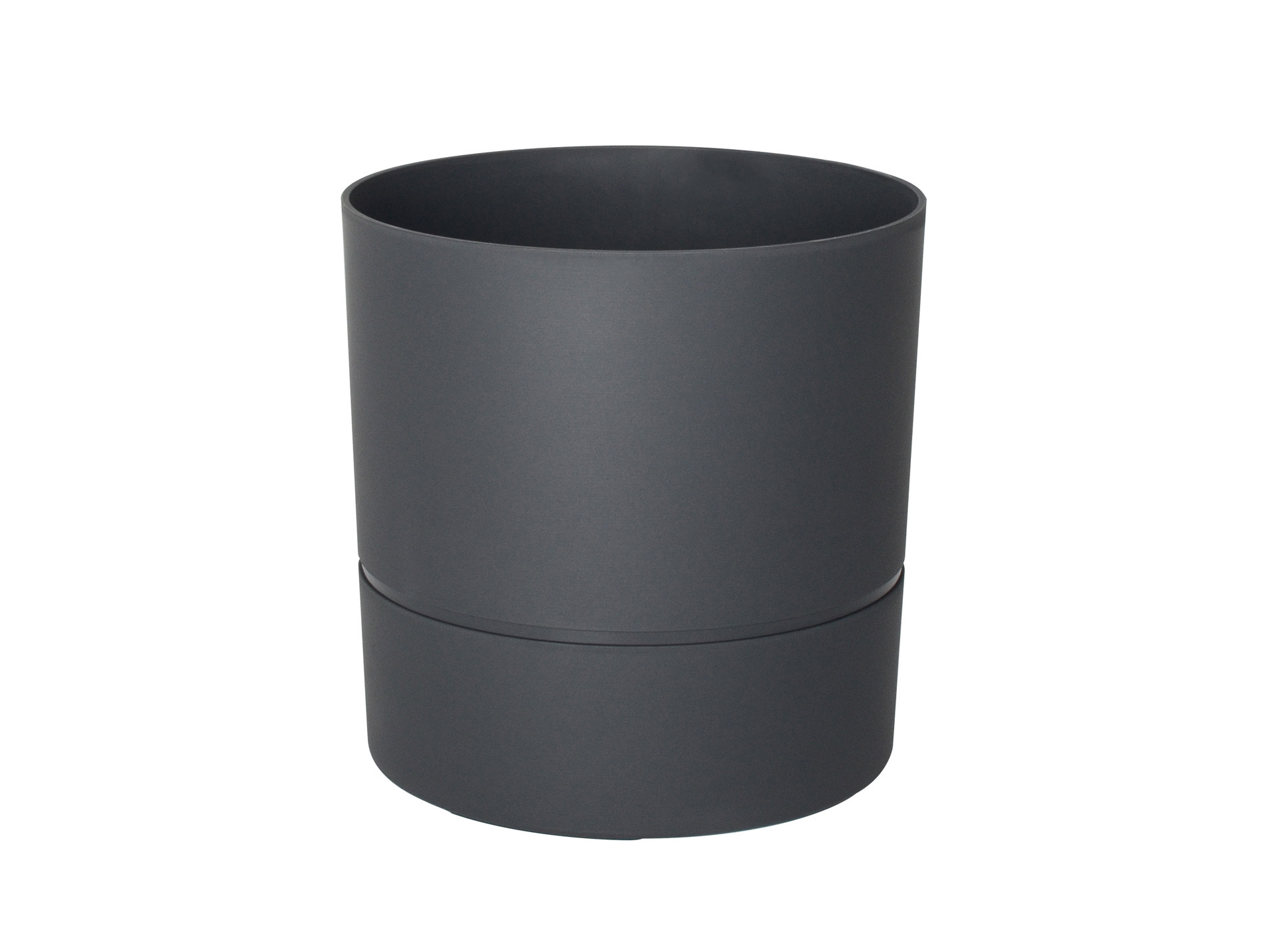 Pot rond Aquaduo ø24,3cm gris anthracite