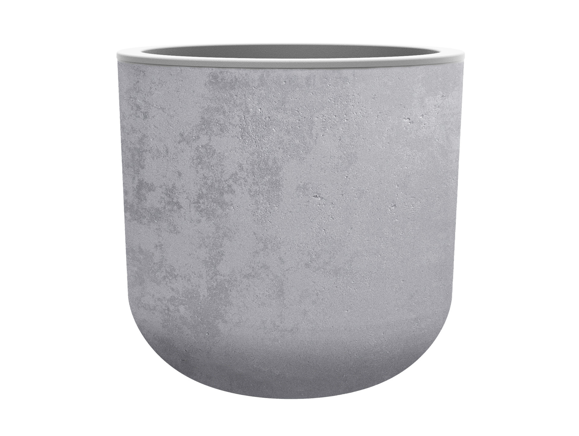 Jardinière ronde EDA Basalt Up 67L gris béton