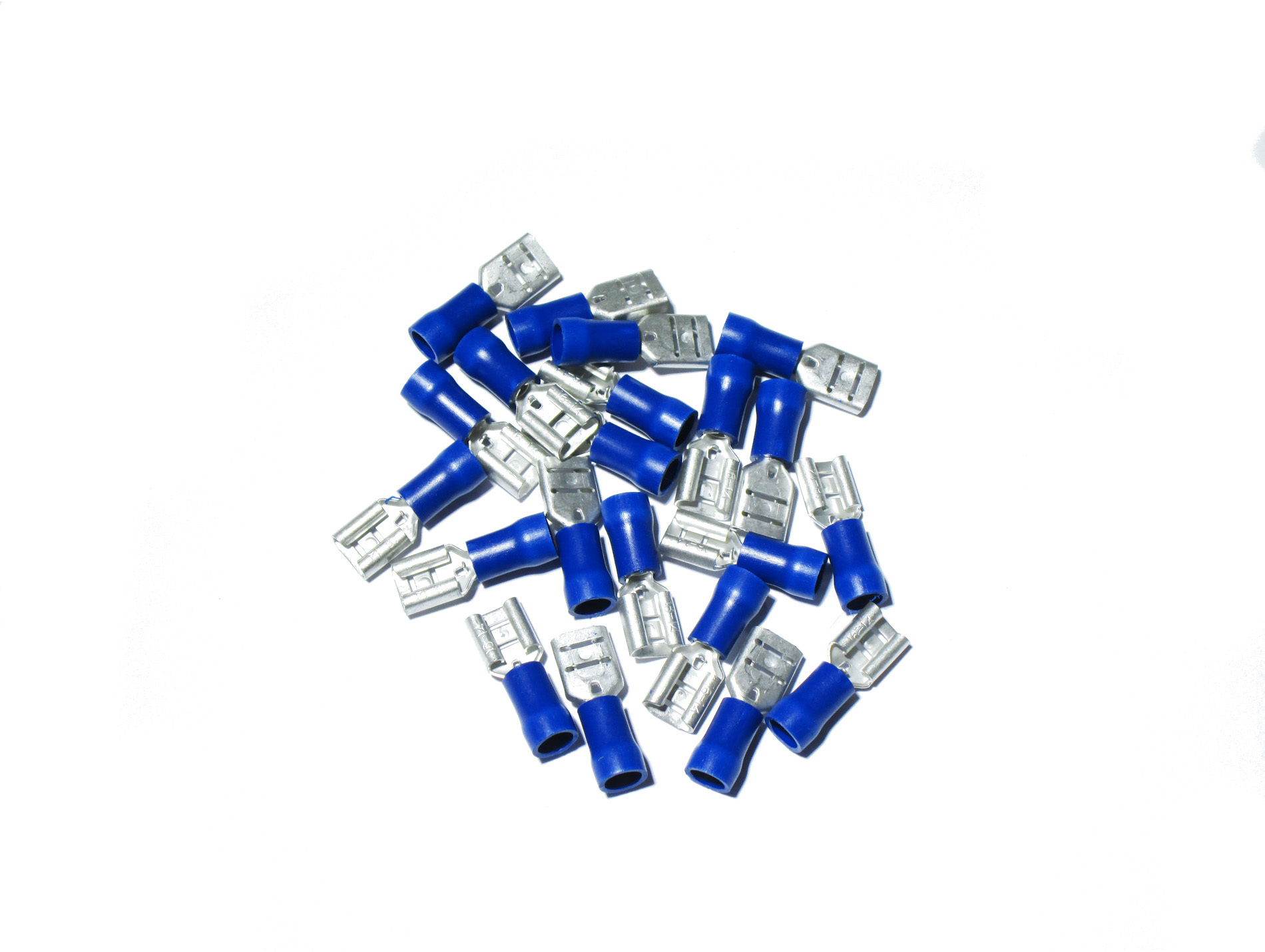Cosse électrique plate femelle Ø1,04-2,63mm2 bleu x20