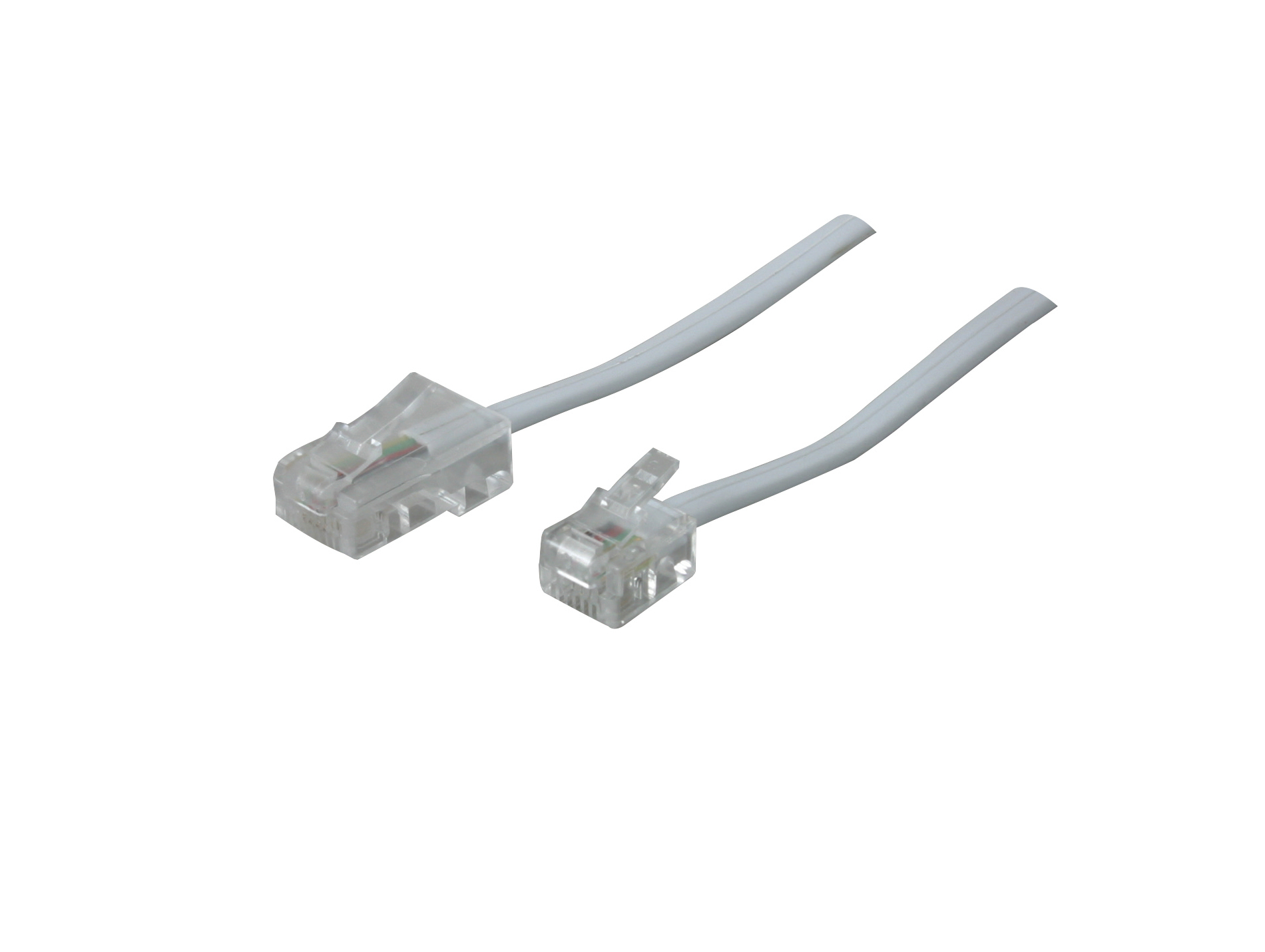 Câble avec fiches modulaires RJ11 / RJ45