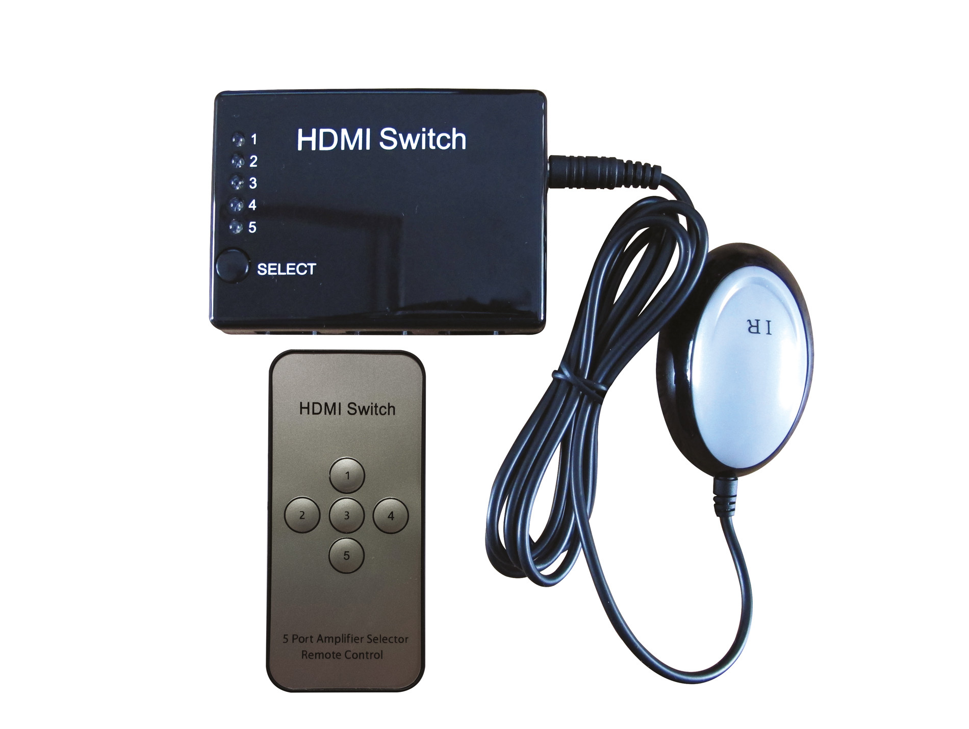 Boitier de commutation HDMI 5 entrées avec télécommande