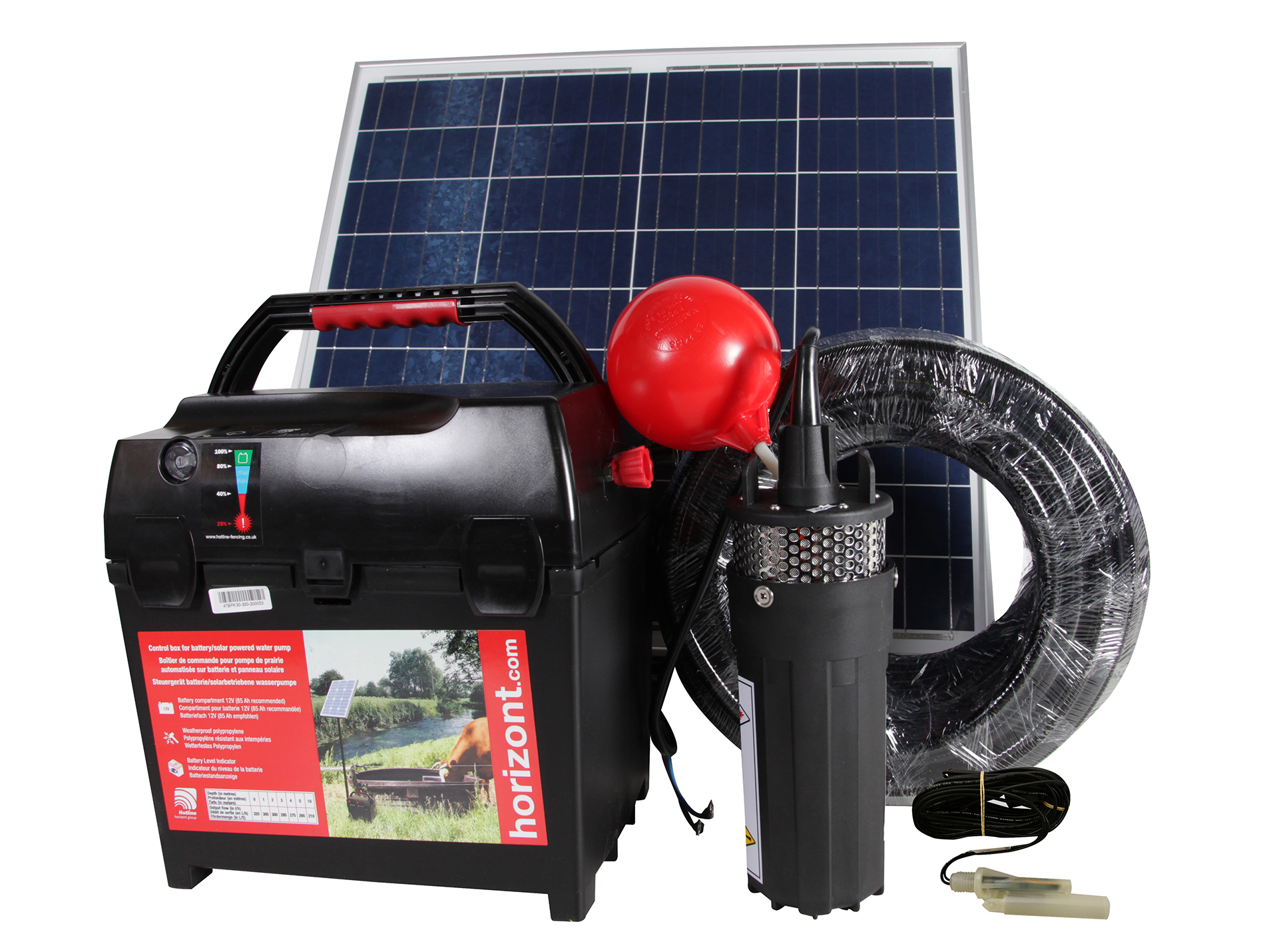 Kit pompe de prairie avec panneau solaire 60W