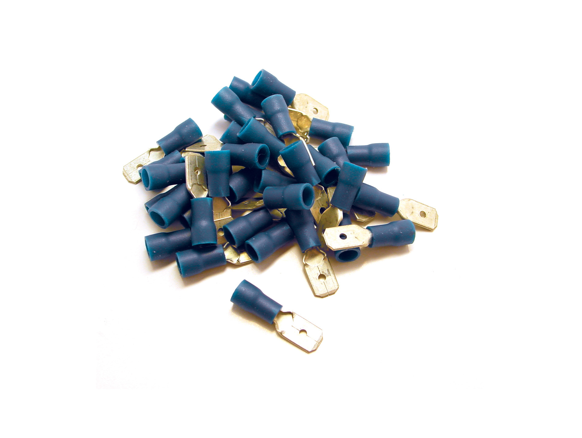 Cosse électrique plate mâle Ø1,04-2,63mm2 bleu x20
