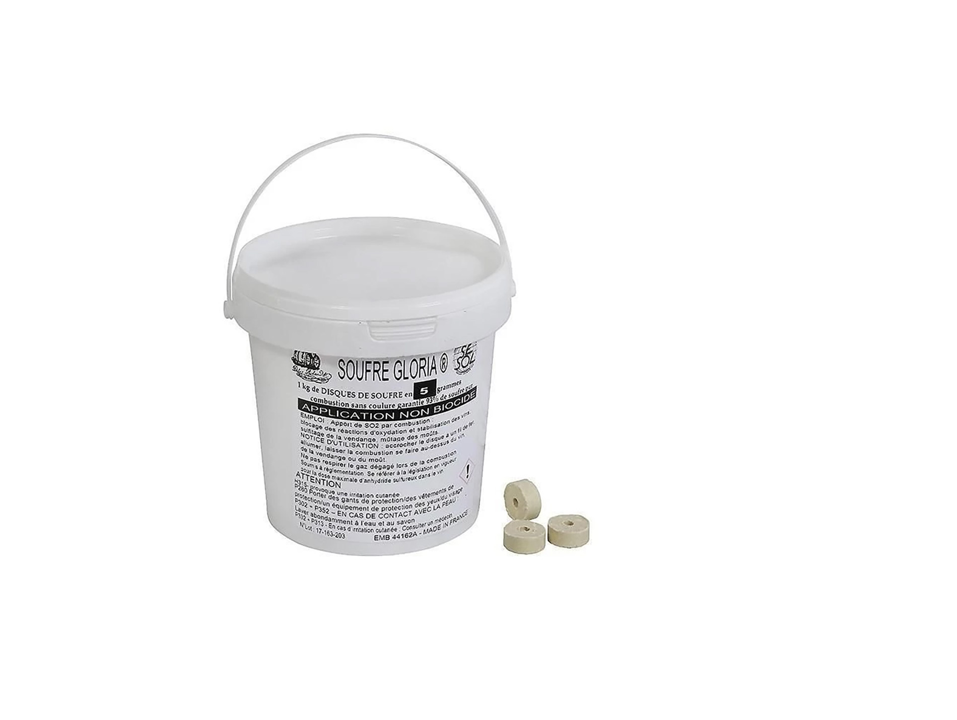 Seau de disques de soufre 1kg