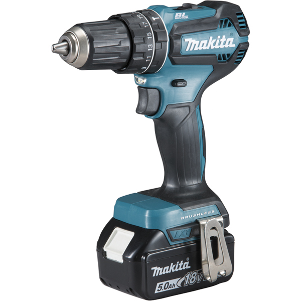 Perceuse-visseuse percussion MAKITA LXT DHP485RTJ 18V 2x5Ah