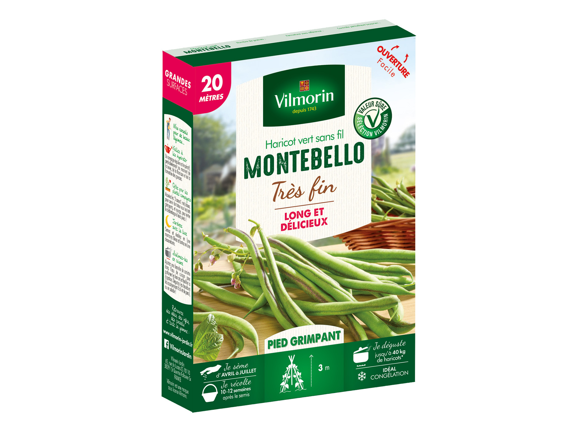 Semence haricot Montebello 20m