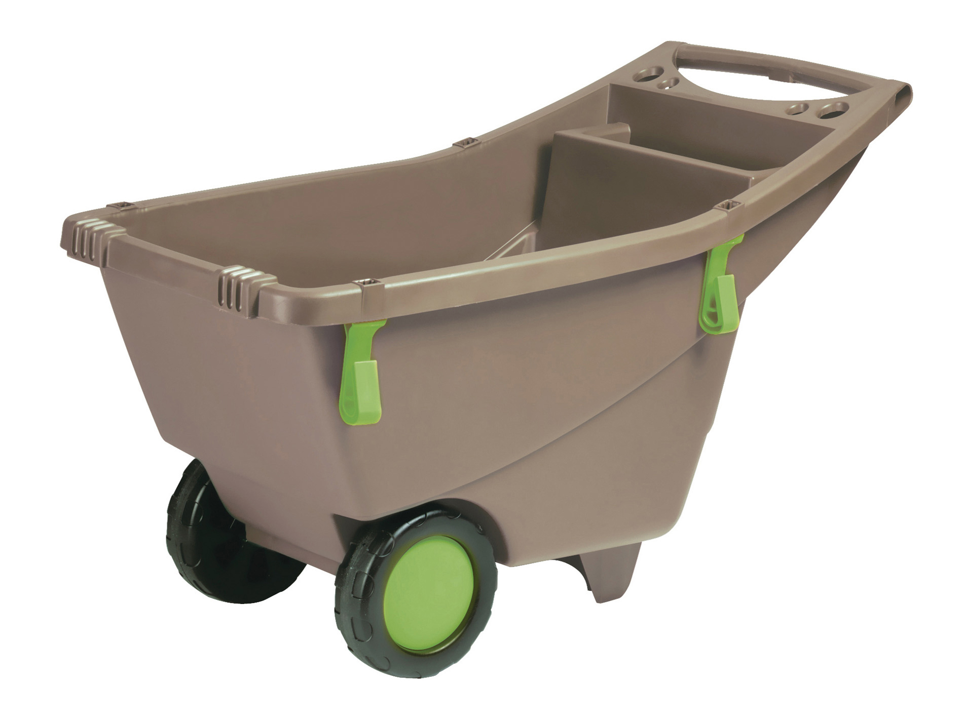 Brouette de jardin EDA Taupe vert 140L