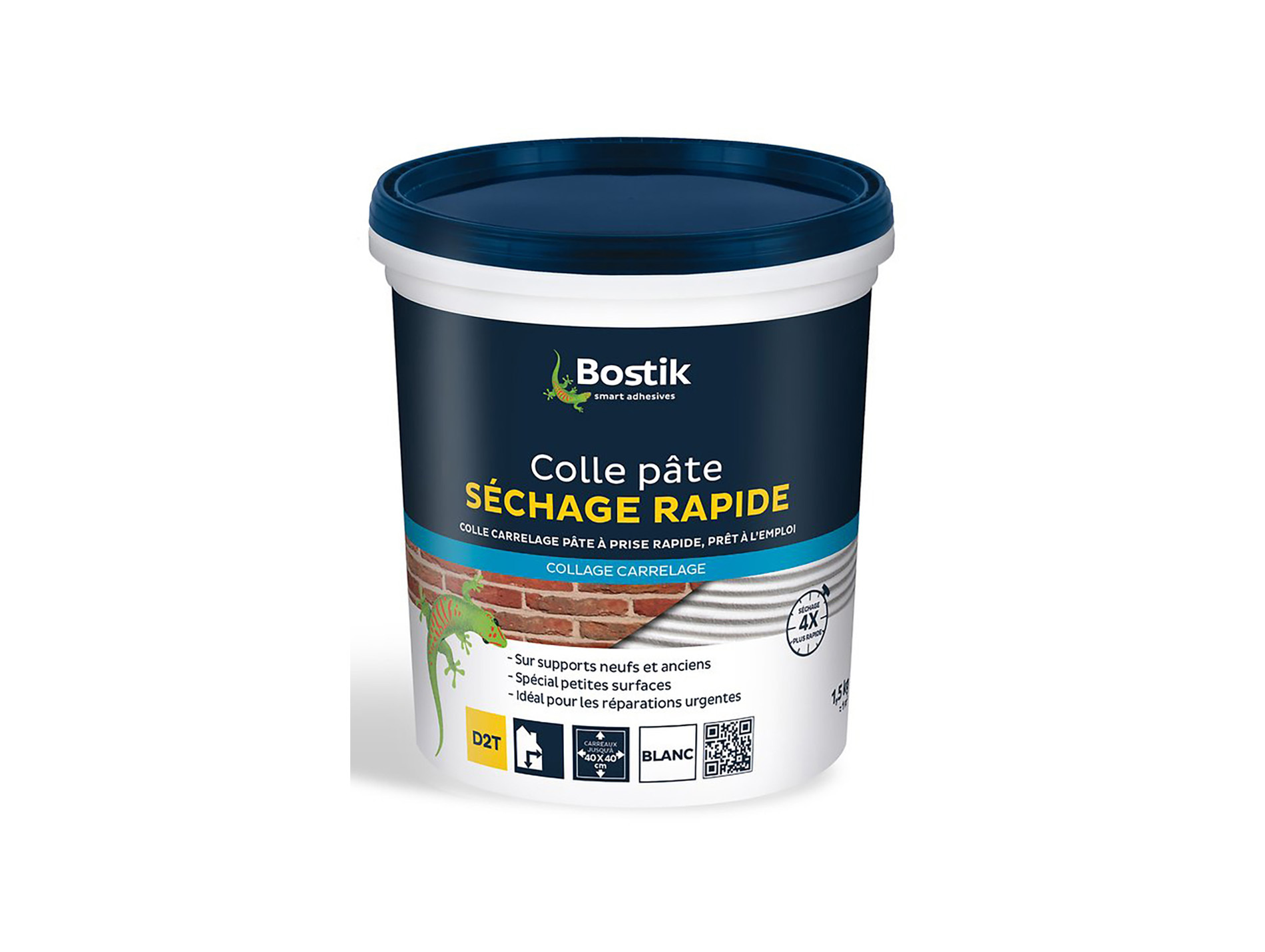 Colle pâte BOSTIK pour carrelage séchage rapide 1,5kg